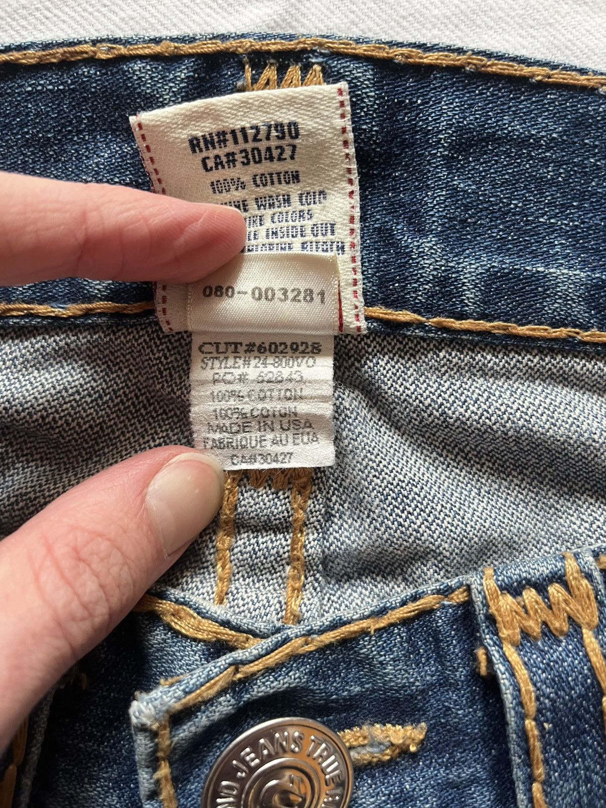 True Religion Vintage True Religion Jeans – Rare Early 2000s Stitching Size US 31 - 8 Thumbnail