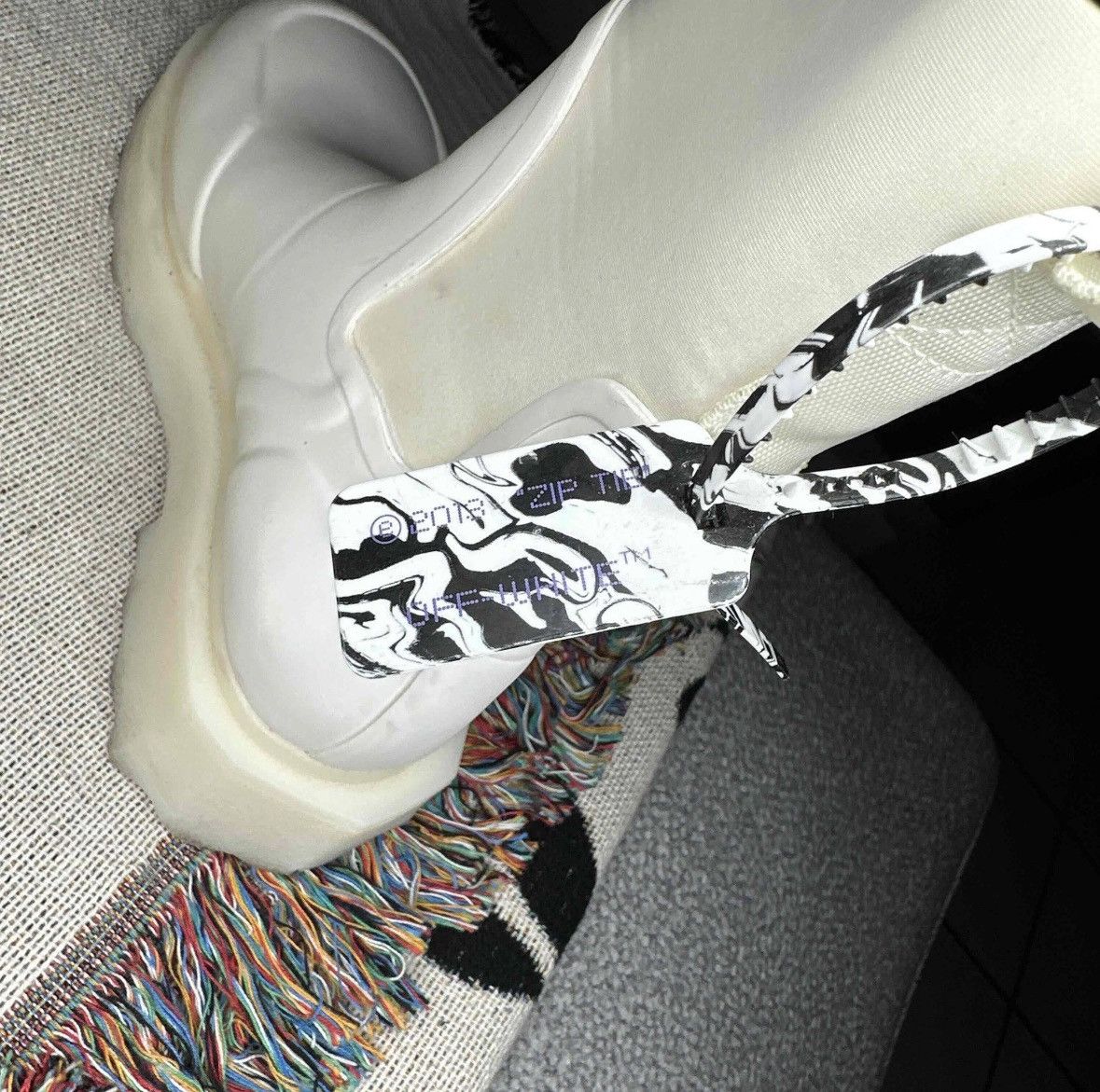 Off-White Off-White Wmns Logo Printed Rain Boot Ecru Size 36/6US Size US 6 / IT 36 - 9 Thumbnail