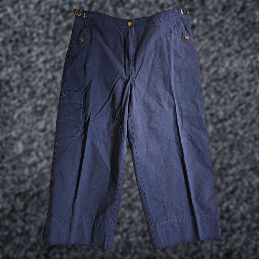 Ralph Lauren VINTAGE Polo Ralph Lauren Buckle Back Short Pants US Marine Division Womens 12 Blue 90s Capri Pants Size 34" / US 12 / IT 48 - 1 Thumbnail