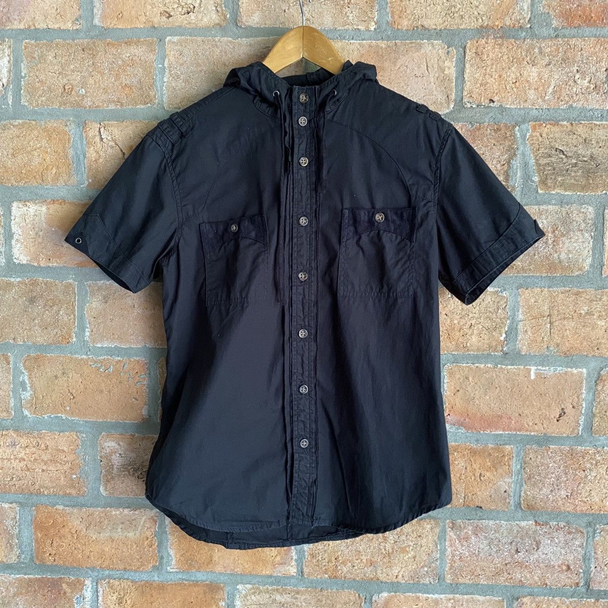 PPFM PPFM Black Short-Sleeve Hoodie Shirt Size US S / EU 44-46 / 1 - 11 Thumbnail