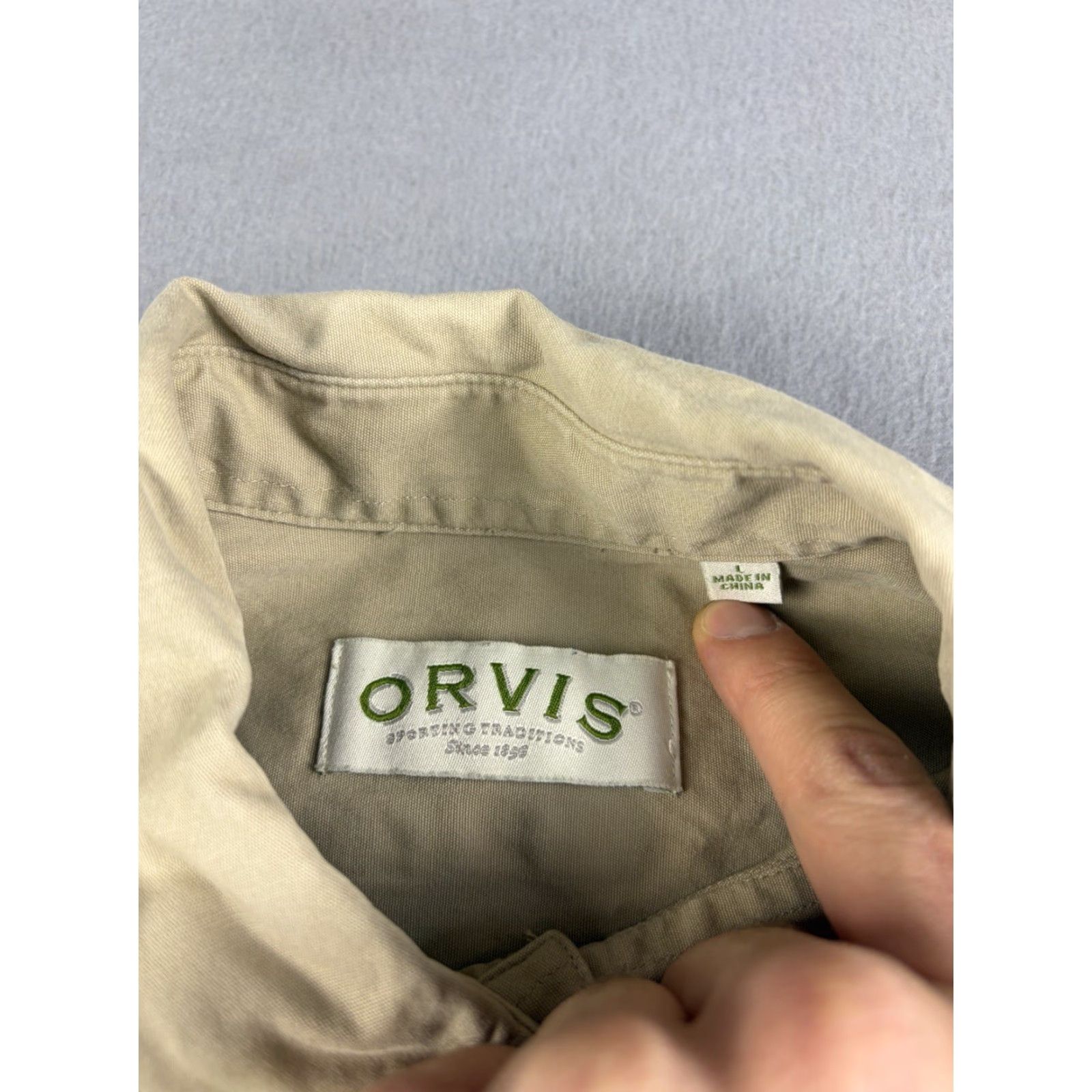 Orvis Orvis Shooting Shirt Men's L Brown Solid Button Up Outdoors Hunting Shirt Size US L / EU 52-54 / 3 - 3 Thumbnail