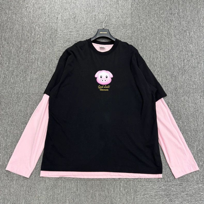 Vetements Vetements Pink Pig Fake Two-Piece Long Sleeve Size US XS / EU 42 / 0 - 1 Thumbnail