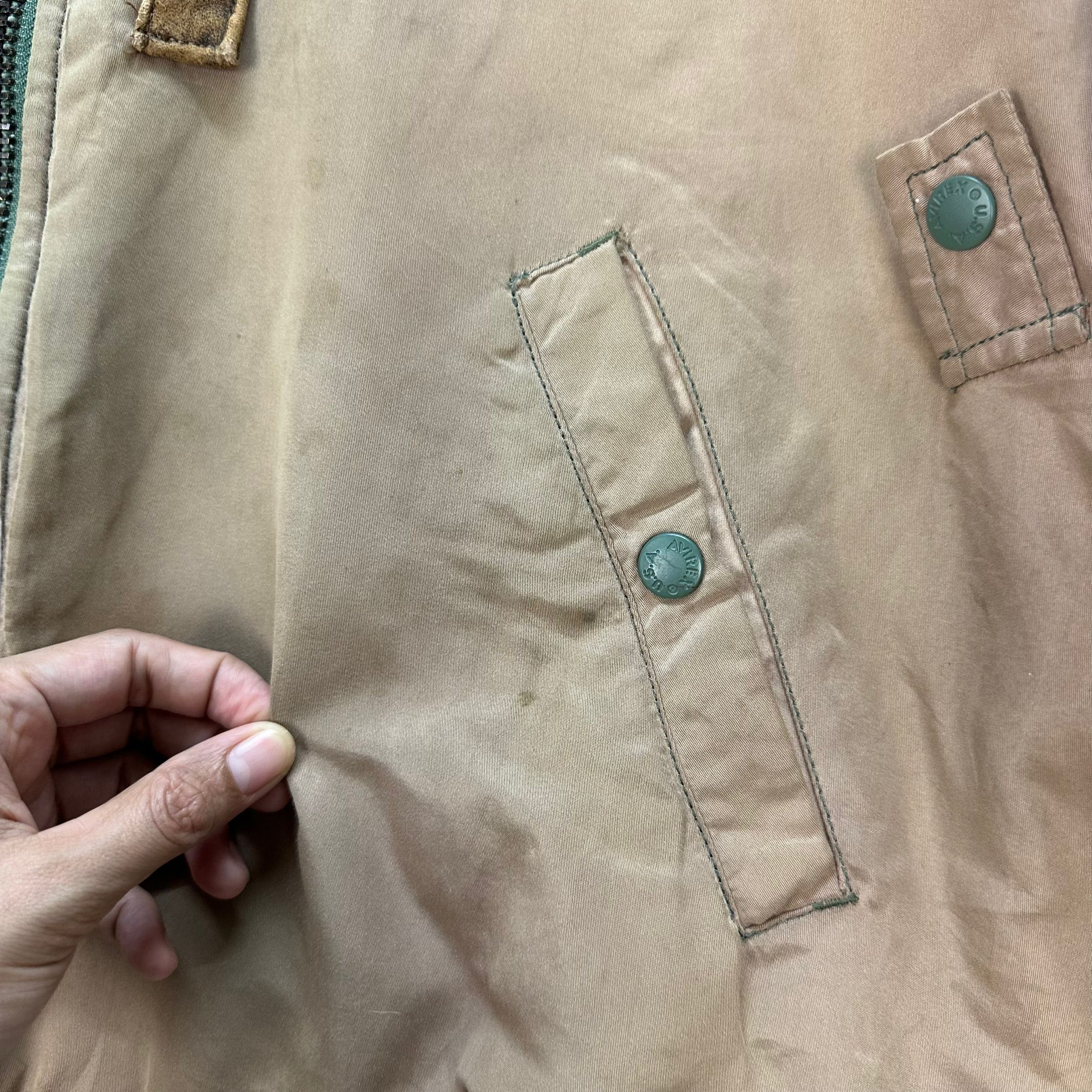 Avirex TRASHED🔥 87's AVIREX TYPE B15 FLIGHT JACKET #7706-166 Size US L / EU 52-54 / 3 - 10 Thumbnail