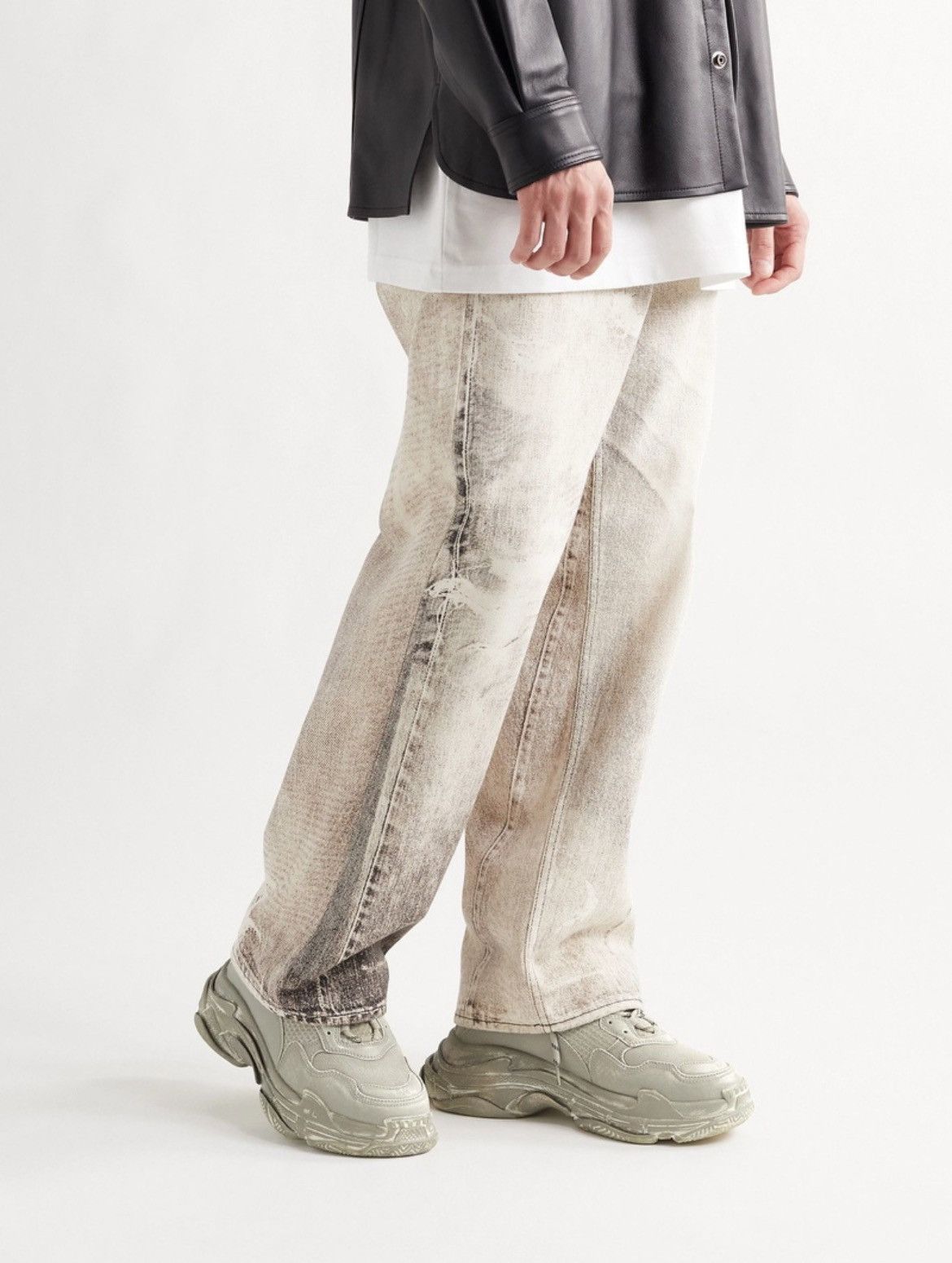 Balenciaga Balenciaga Triple S Mesh and Distressed Leather Size US 8 / IT 38 - 8 Thumbnail