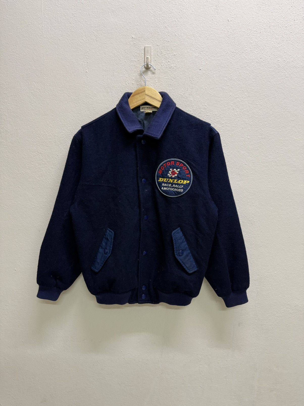 Dunlop Vintage 90s Dunlop Motorsports Fashion Wool Varsity Jacket Size US S / EU 44-46 / 1 - 20 Thumbnail