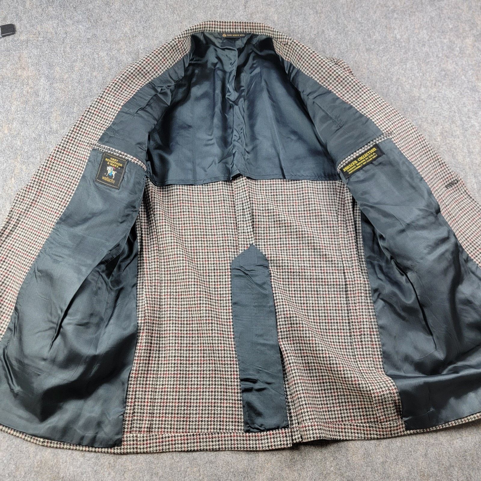 Hart Schaffner Marx Hart Schaffner & Marx Houndstooth Wool Blazer Sport Coat Size 40L - 5 Thumbnail