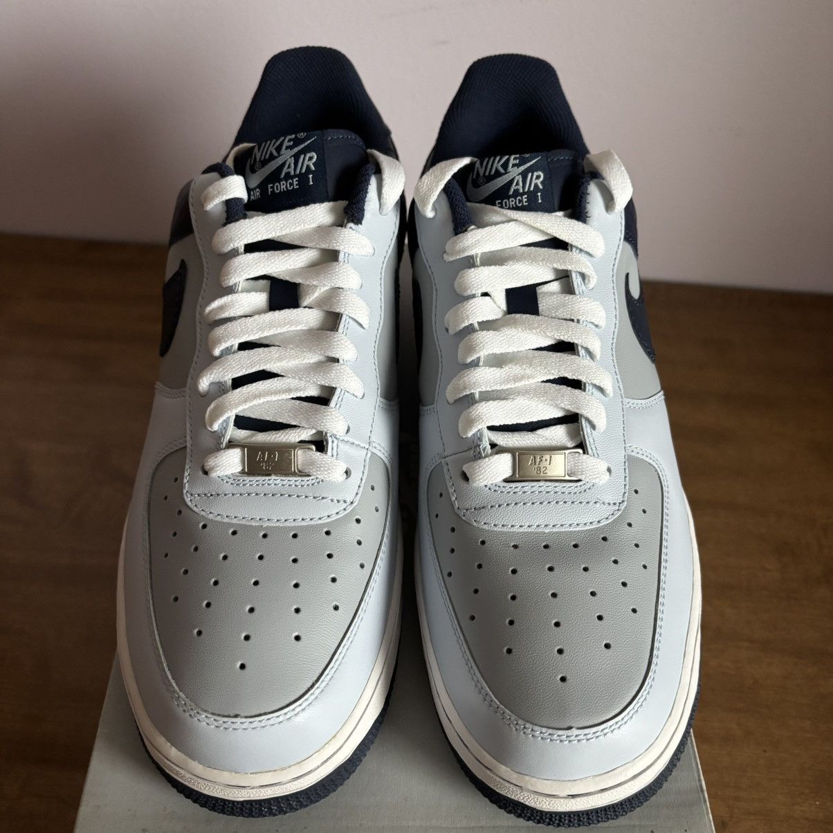 Nike 2008 Nike Air Force 1 Low Blue Mist/Ice/Navy - Size 11W/9.5M Size US 9.5 / EU 42-43 - 4 Thumbnail