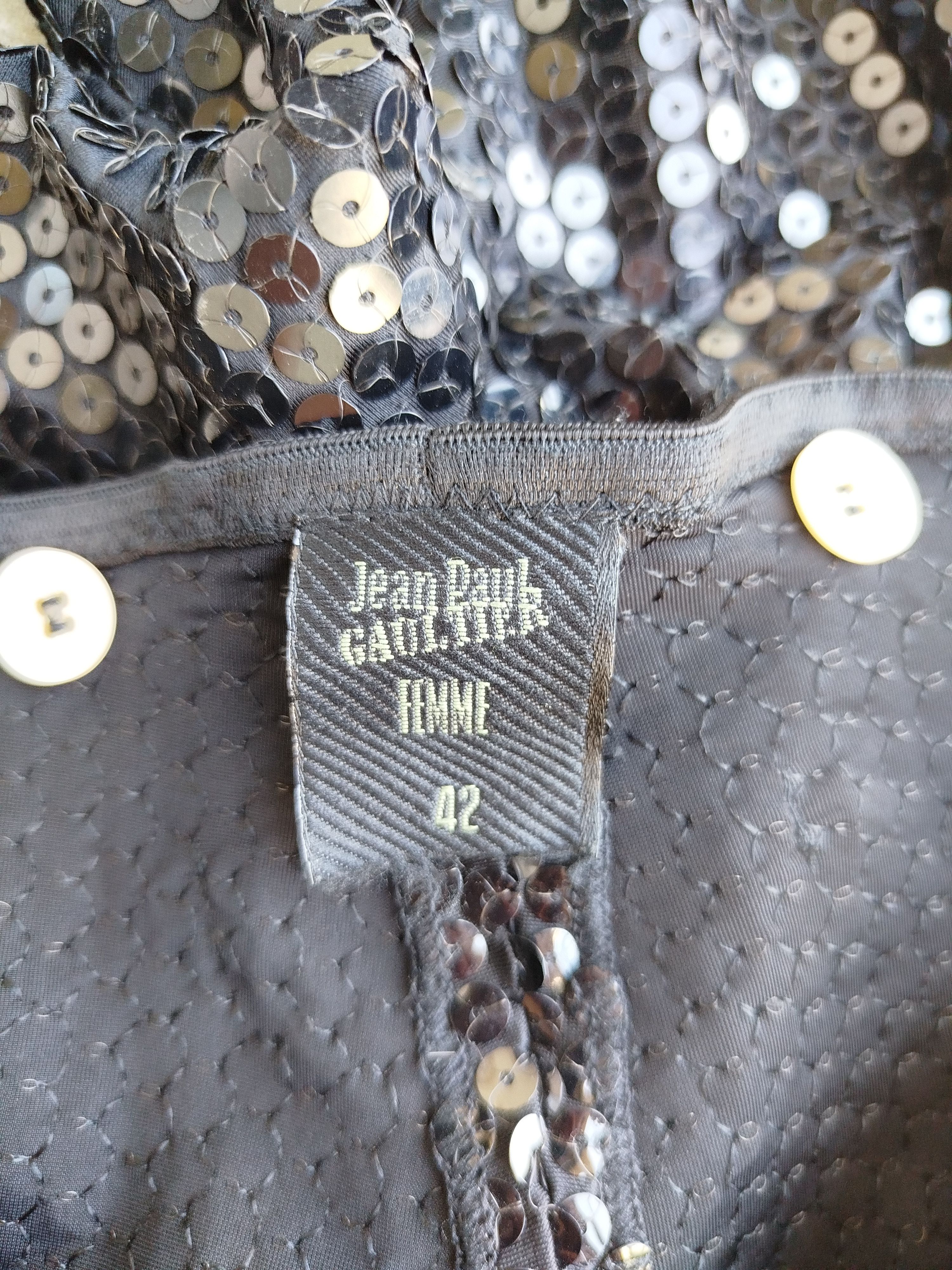 Jean Paul Gaultier Vintage Pants Leggings Sequin Stirrup 90s Size 42 Size 28" / US 6 / IT 42 - 19 Thumbnail