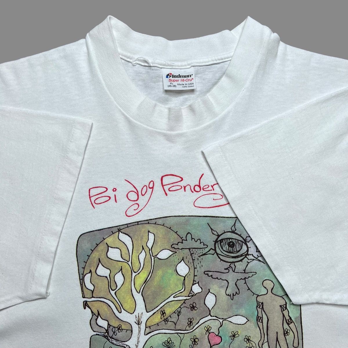 MLB × Vintage Vintage 1980s Poi Dog Pondering Rock Grunge Band T-Shirt Size US XL / EU 56 / 4 - 2 Thumbnail
