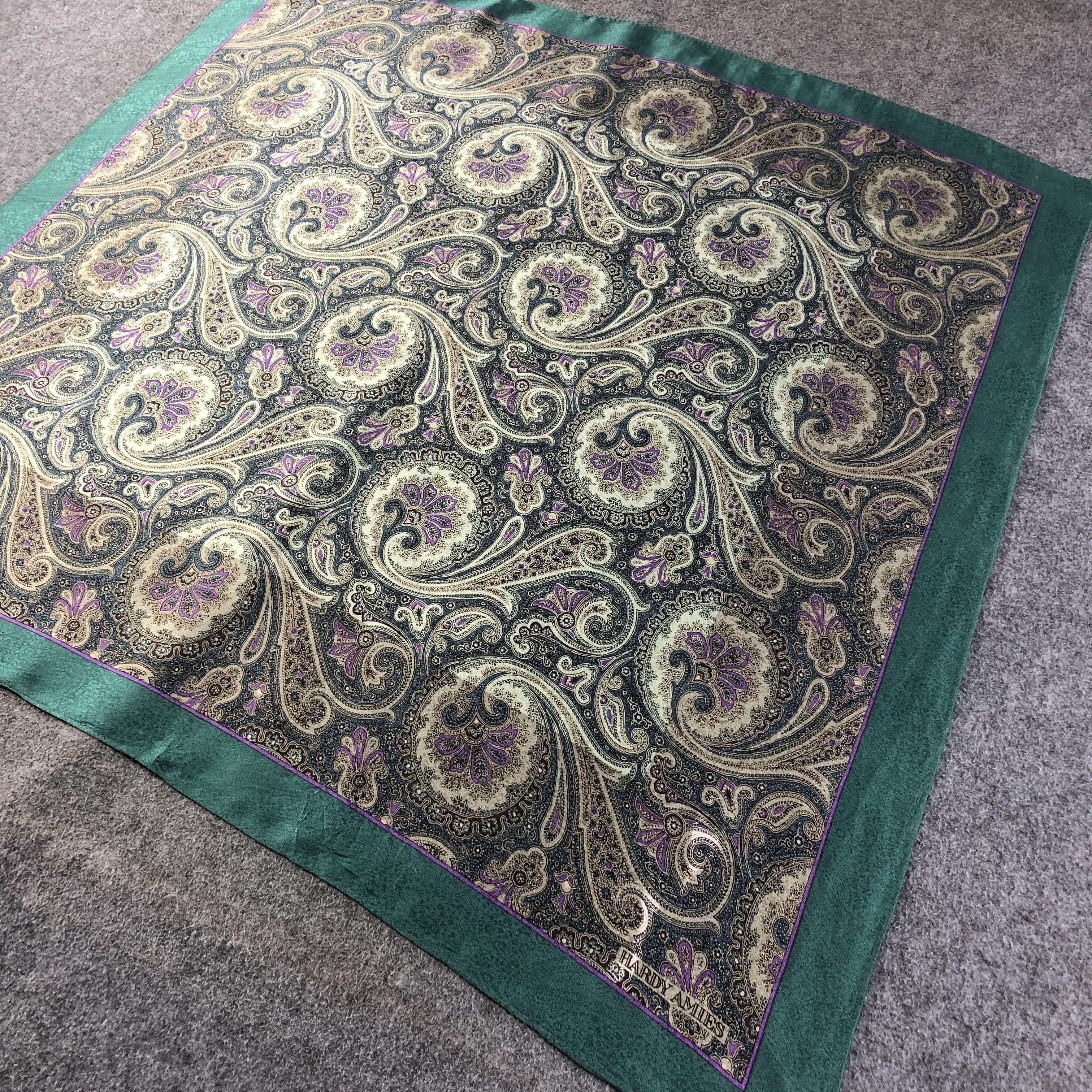 Hardy Amies Vintage Hardy Amies Paisley Silk Scarf M713 Size ONE SIZE - 2 Thumbnail