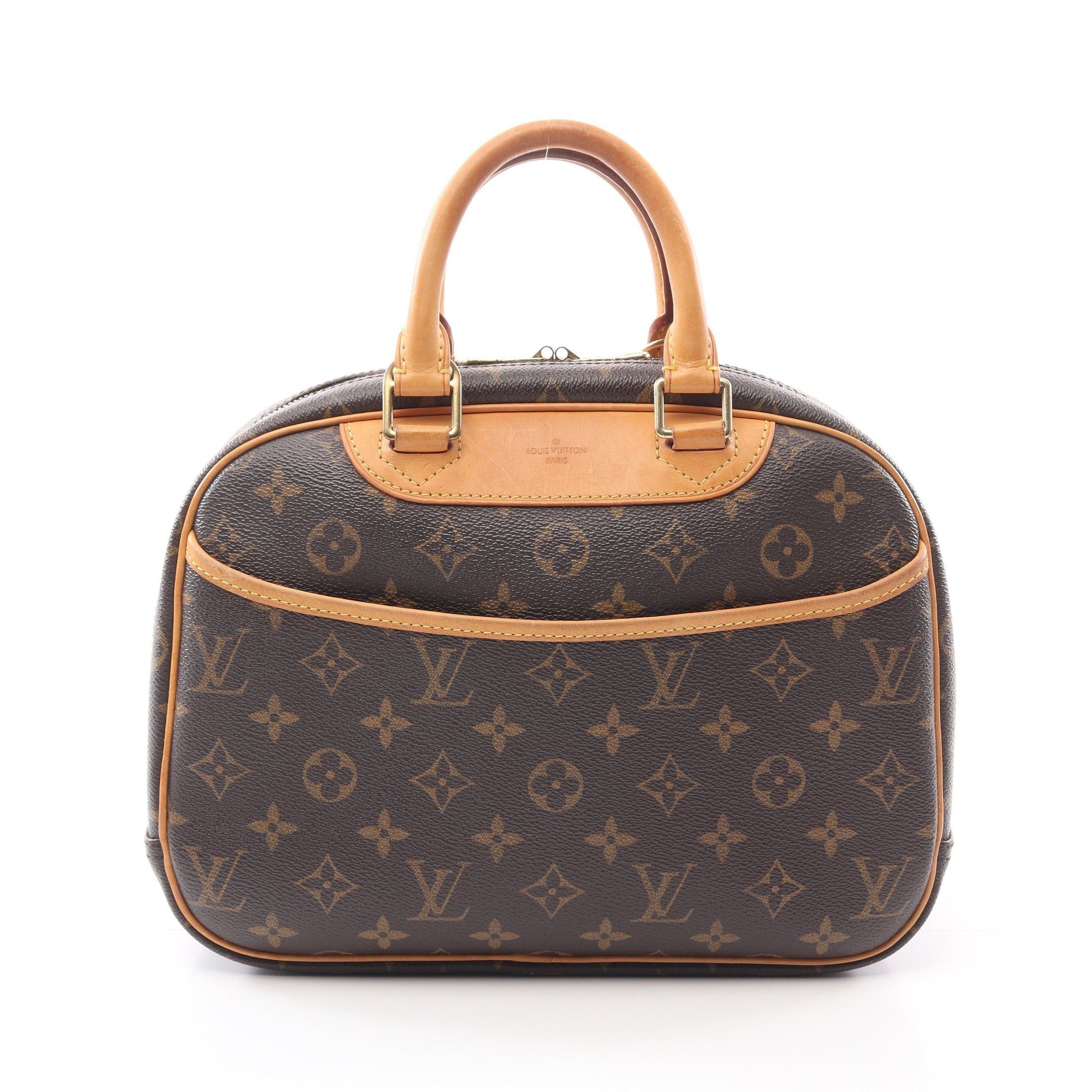 Louis Vuitton Louis Vuitton Trouville Monogram Handbag Leather Brown Size ONE SIZE - 1 Thumbnail