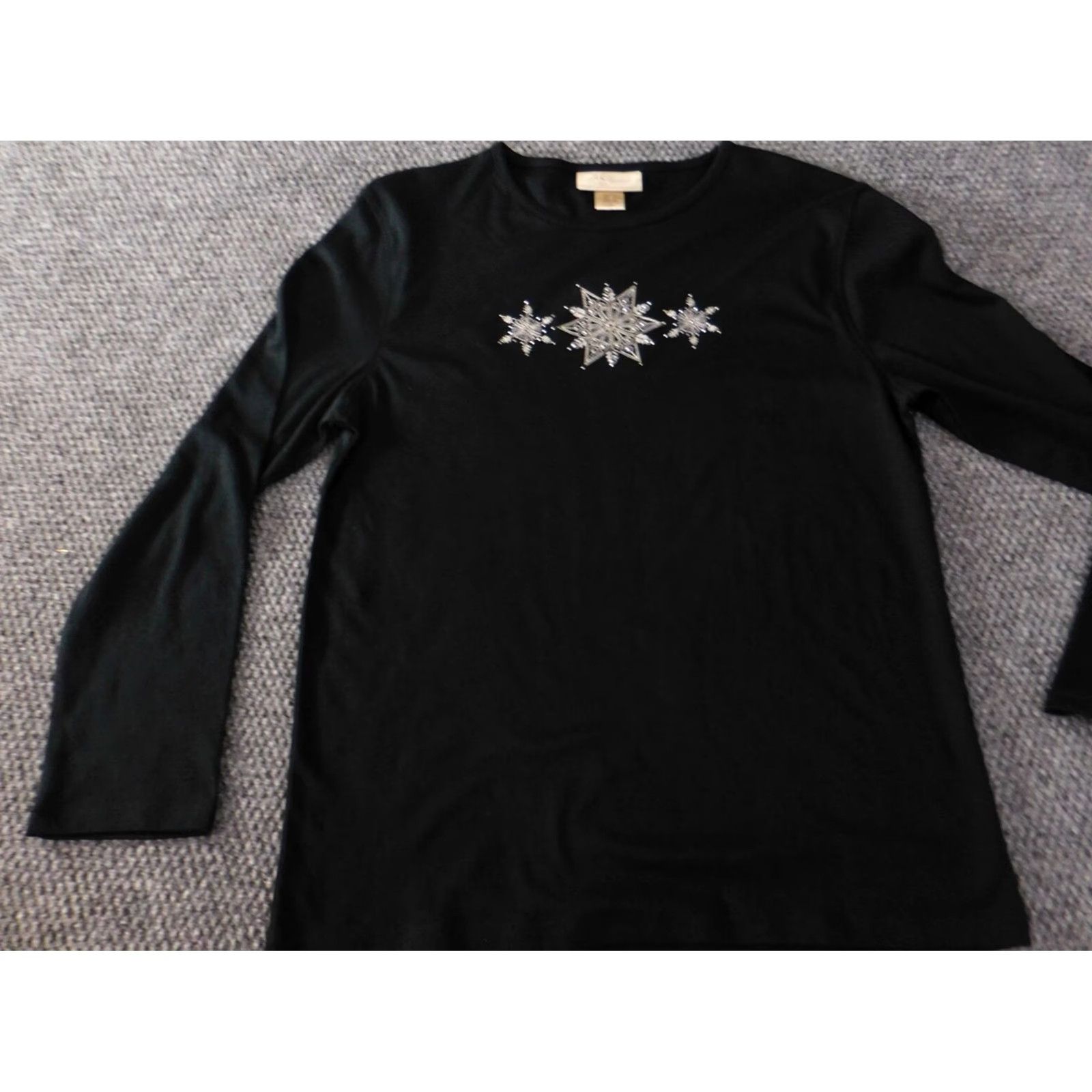 Vintage M&C Sportswear Sweatshirt Womens Pullover L Black Crew Neck Zip Stretch Logo Designer Activewear Size L / US 10 / IT 46 - 7 Thumbnail