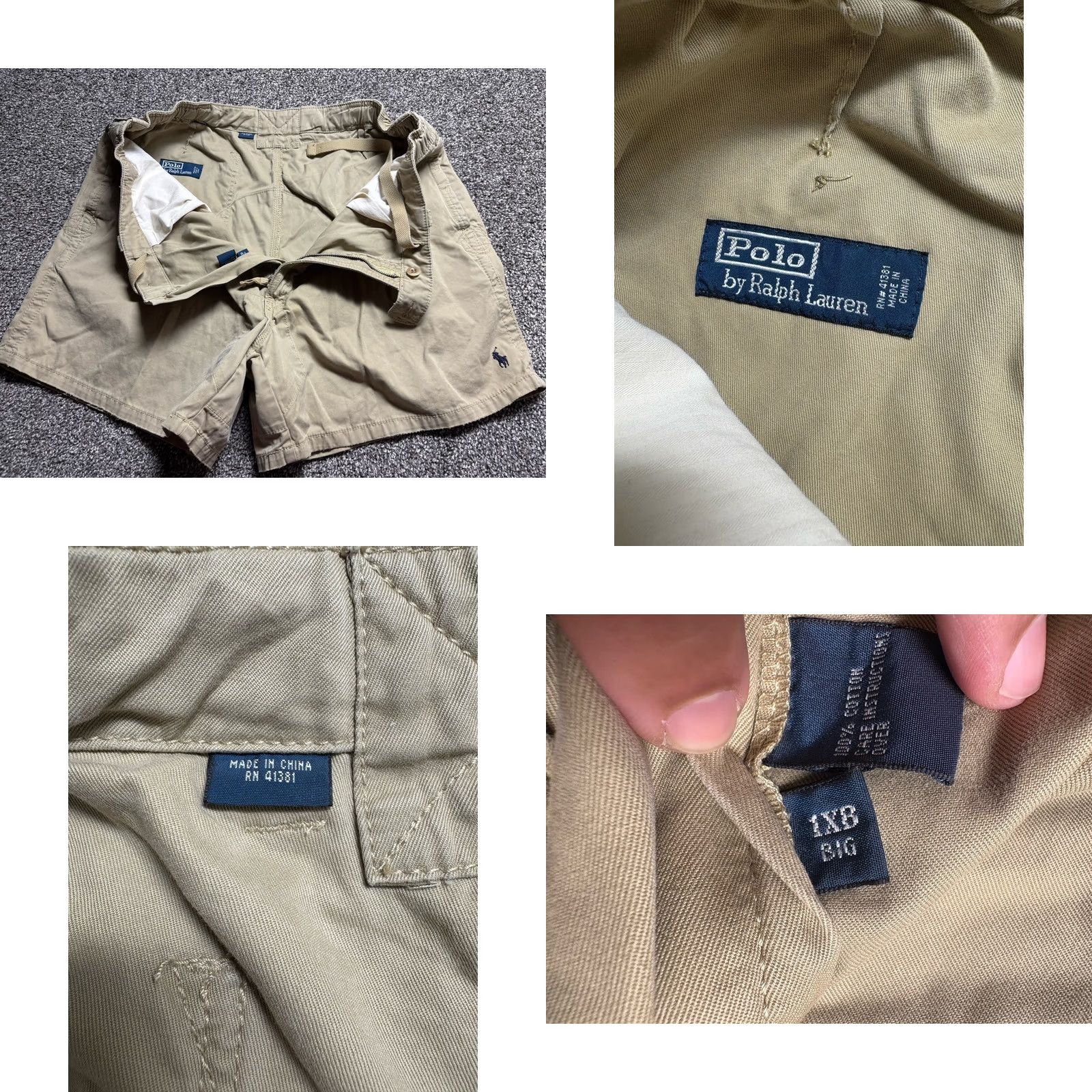 Polo Ralph Lauren Ralph Lauren Military Shorts Mens 1XB Brown Paratrooper Cotton Chino Zip Front Flat Front Pockets Casual 40 Regular Size 40 6in Inseam Size US 40 / EU 56 - 8 Thumbnail