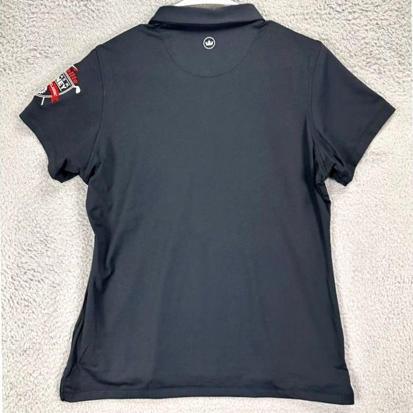 Peter Millar Peter Millar Golf Polo Shirt Womens Large Black UPF 50+ Rugby Activewear Ladies Mens Womens Size L / US 10 / IT 46 - 2 Thumbnail