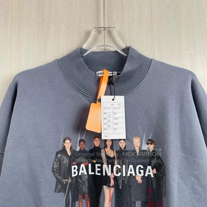 Balenciaga Balenciaga Blue Portrait Sweatshirt. Size US XS / EU 42 / 0 - 2 Thumbnail
