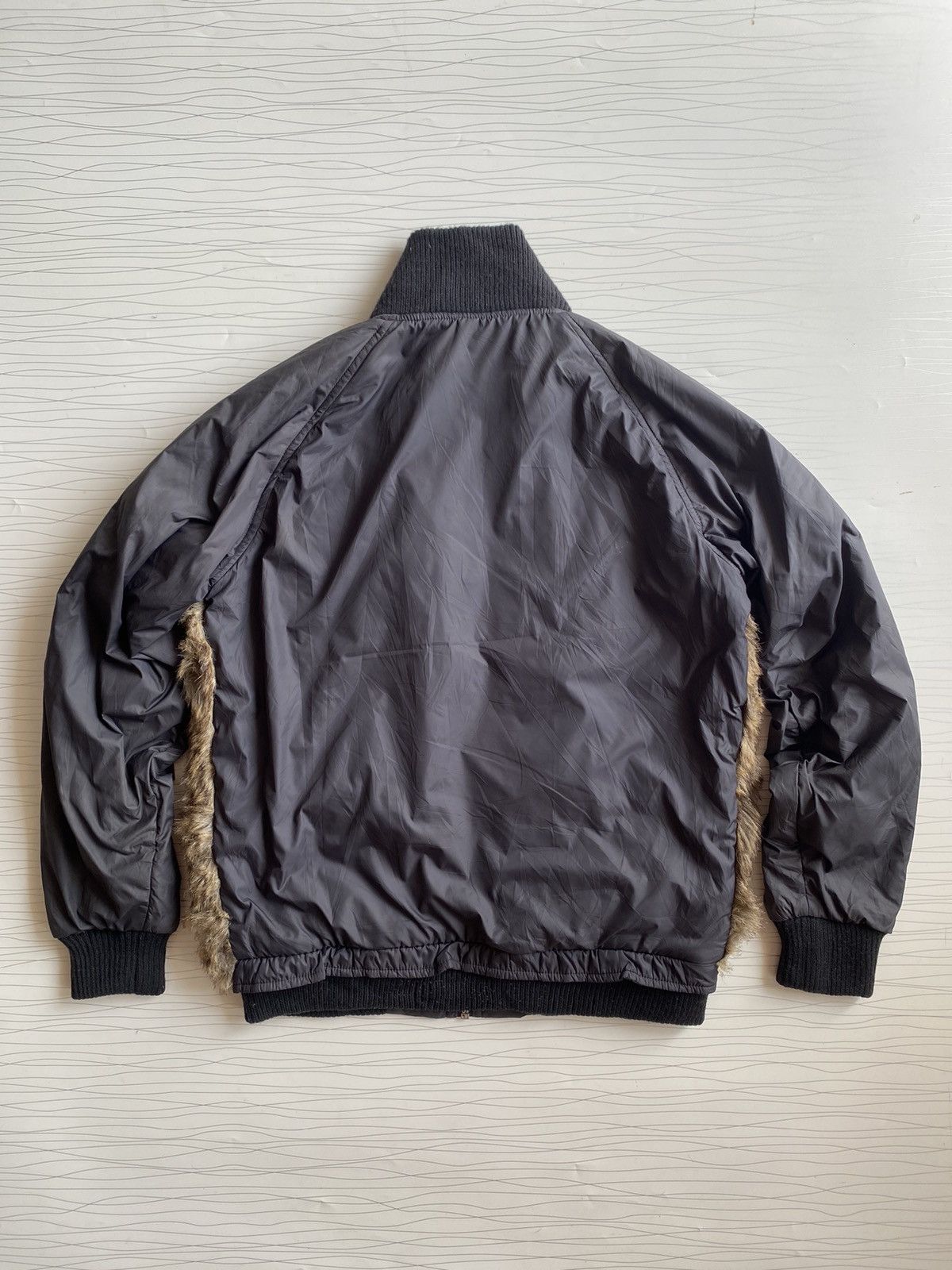 Diesel × Le Grande Bleu (L.G.B.) 2000s DIESEL FAUX FUR BOMBER Y2K JACKET Size US XXS / EU 40 - 13 Thumbnail