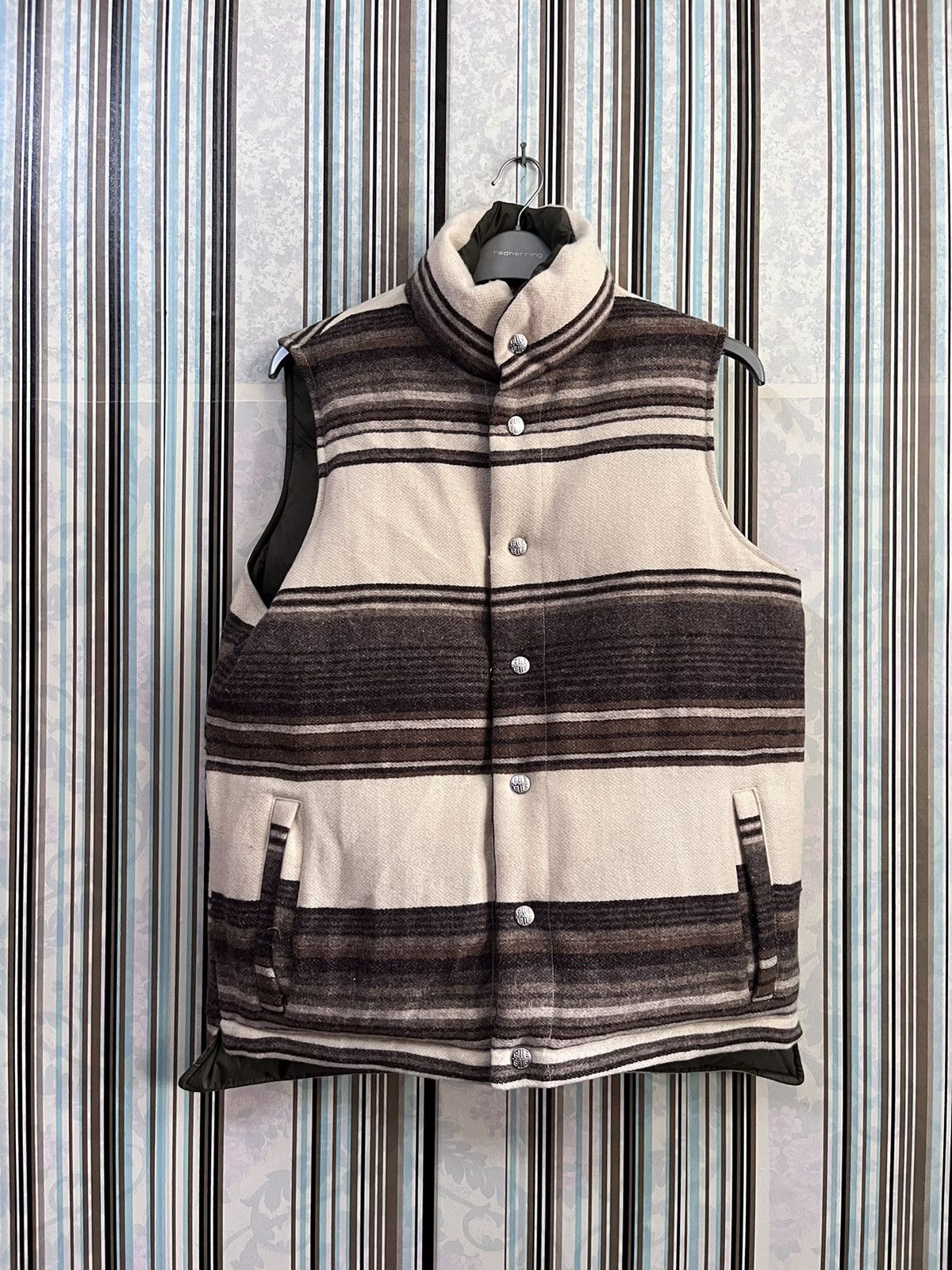 Woolrich Woolen Mills AW19 reversible striped puffer funnel neck #D2 Size US S / EU 44-46 / 1 - 2 Thumbnail