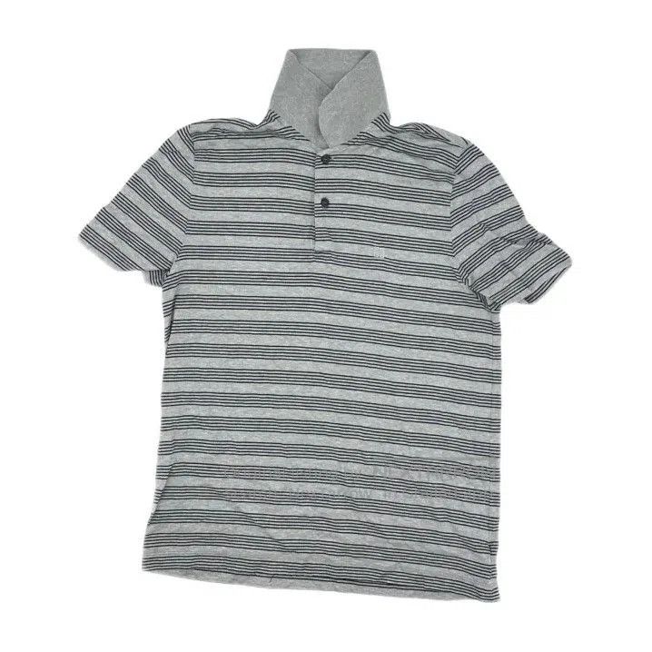 Givenchy Givenchy Men's Gray Striped Short-Sleeve Polo. Size US M / EU 48-50 / 2 - 1 Thumbnail