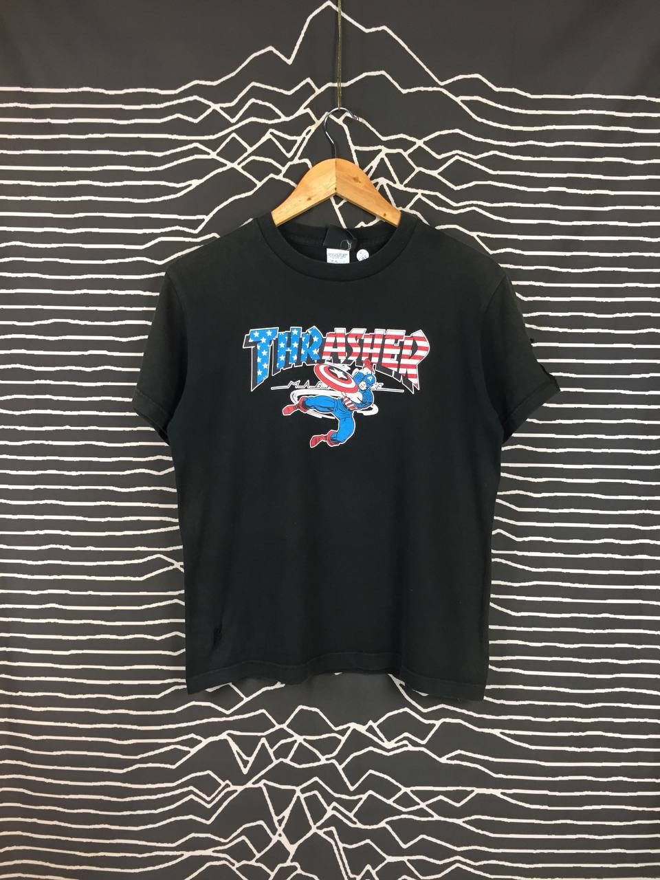 Marvel Comics × Thrasher Distressed Thrasher Magazine X Marvel Captain America Tee Size US S / EU 44-46 / 1 - 1 Thumbnail