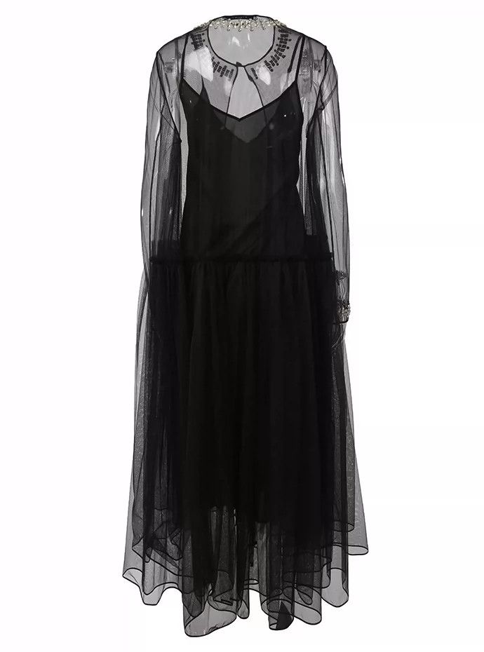 Givenchy Givenchy Crystal-embellished sheer mesh jacket erl Size L / US 10 / IT 46 - 9 Thumbnail