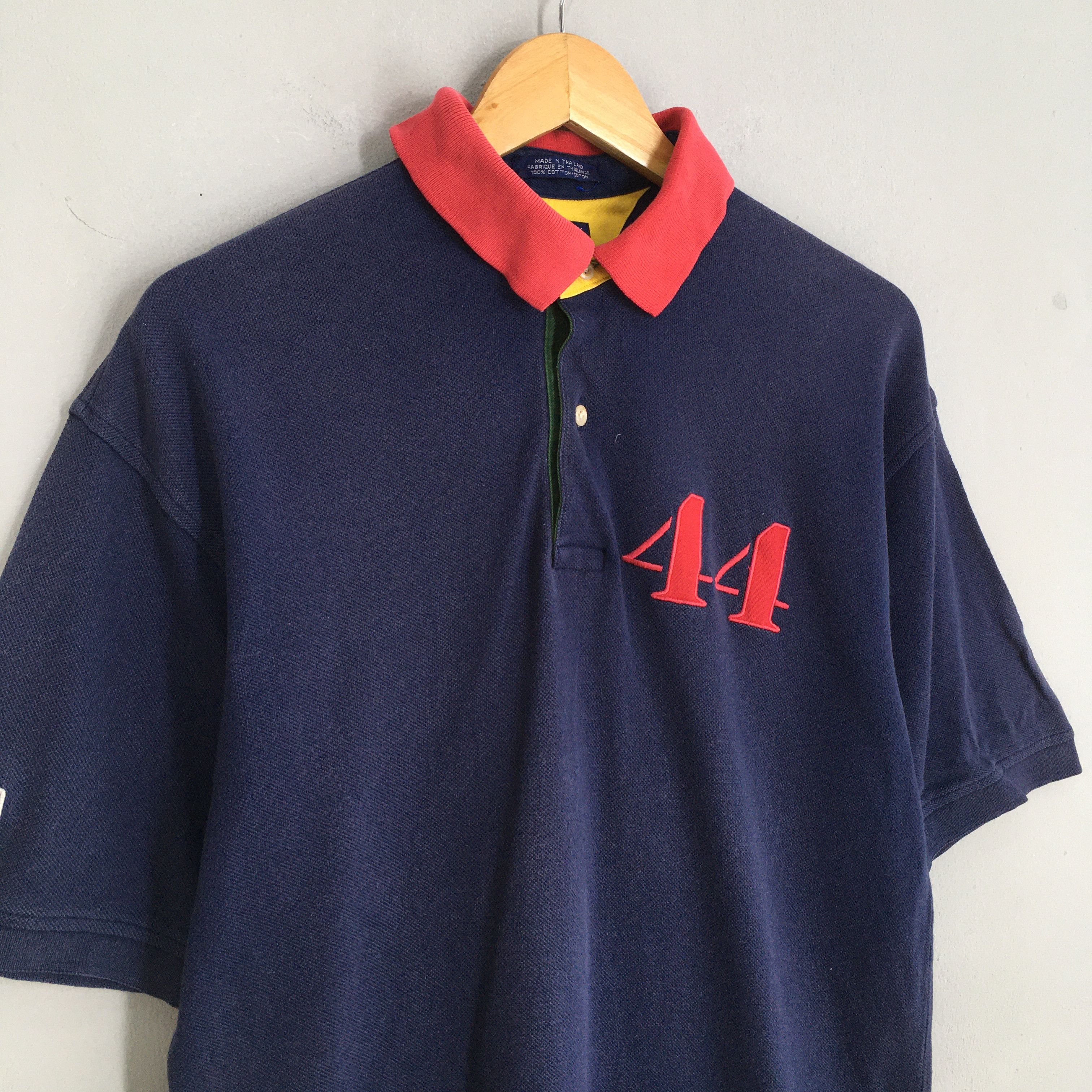 Tommy Hilfiger × Vintage Vintage 90's Tommy Hilfiger Sailing Gear Polo Shirt Medium Size US M / EU 48-50 / 2 - 4 Thumbnail