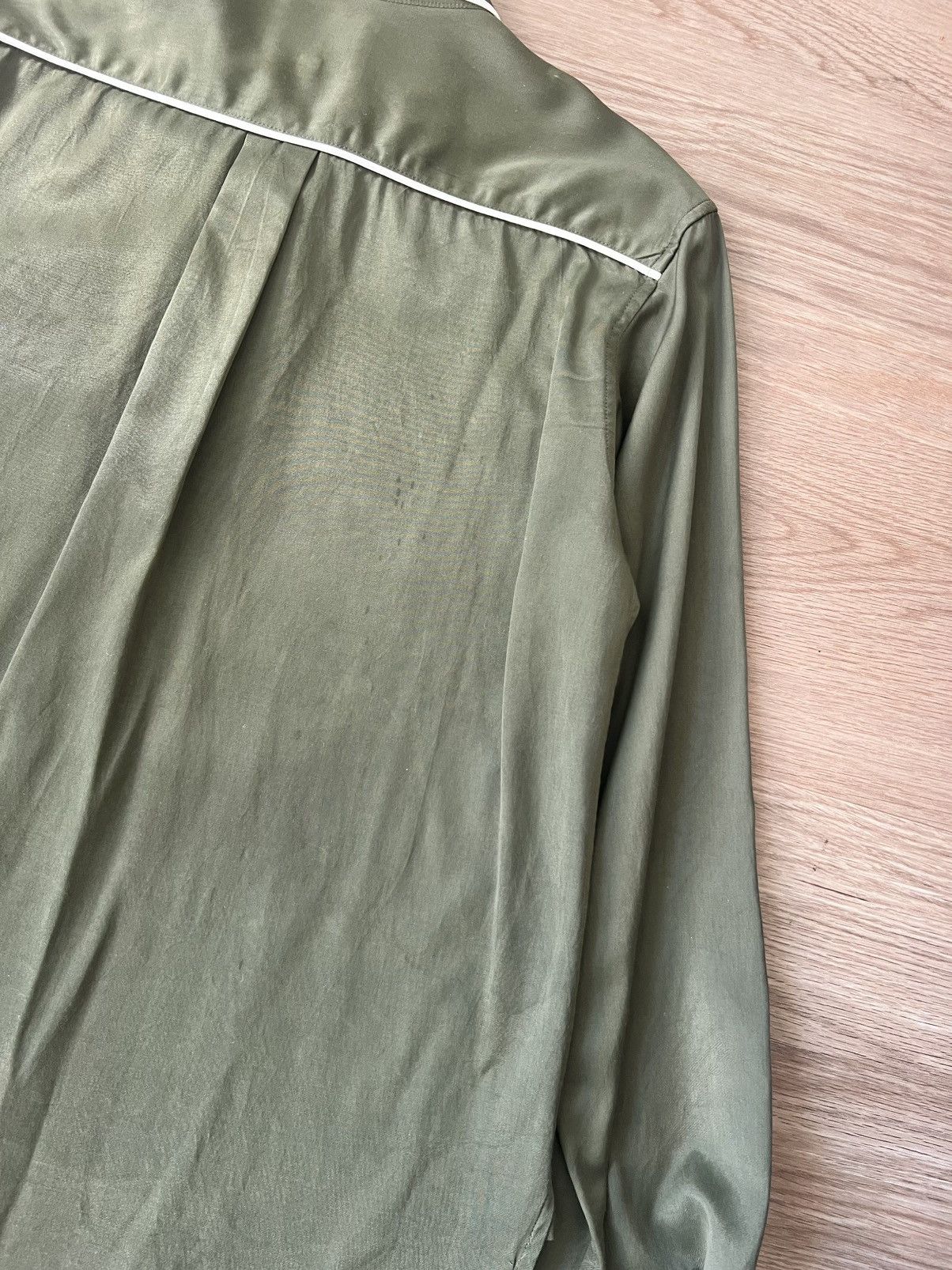Nicholas Daley Nicholas Daley Olive Piped Shirt Made in Japan Cotton Rayon Size US M / EU 48-50 / 2 - 7 Thumbnail