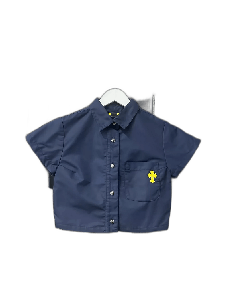Chrome Hearts Chrome Hearts Yellow Cross Nylon Short Sleeve Shirt Size XS / US 0-2 / IT 36-38 - 1 Thumbnail