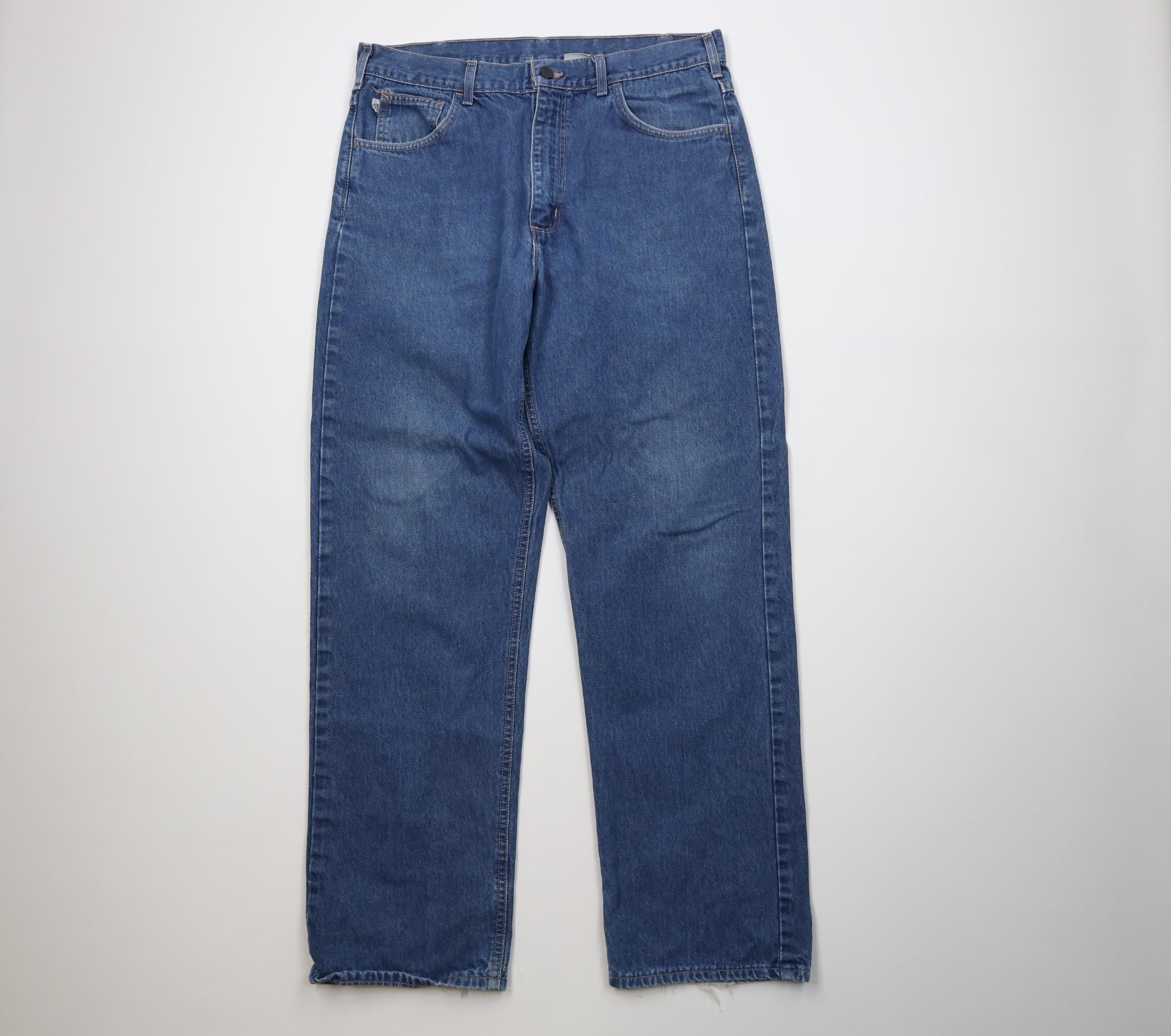Carhartt Vintage Y2K Carhartt FR Resistant Wide Leg Dungaree Jeans Size US 36 / EU 52 - 1 Thumbnail