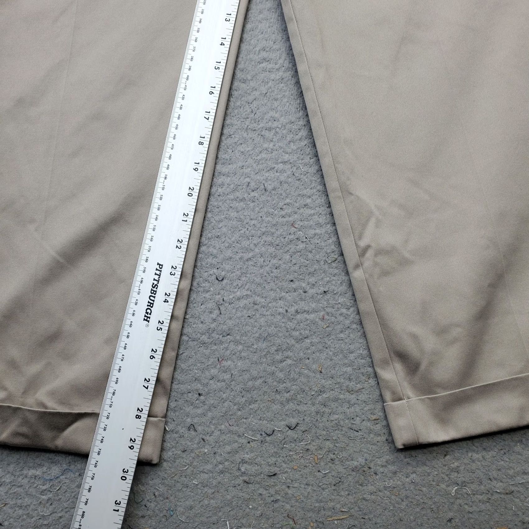 Joseph Joseph & Feiss Mens Chino Pants 40x30 Tan Pleated Low Waist Straight Leg Cuffed Shirt Size 40 Mens Size US 40 / EU 56 - 4 Thumbnail