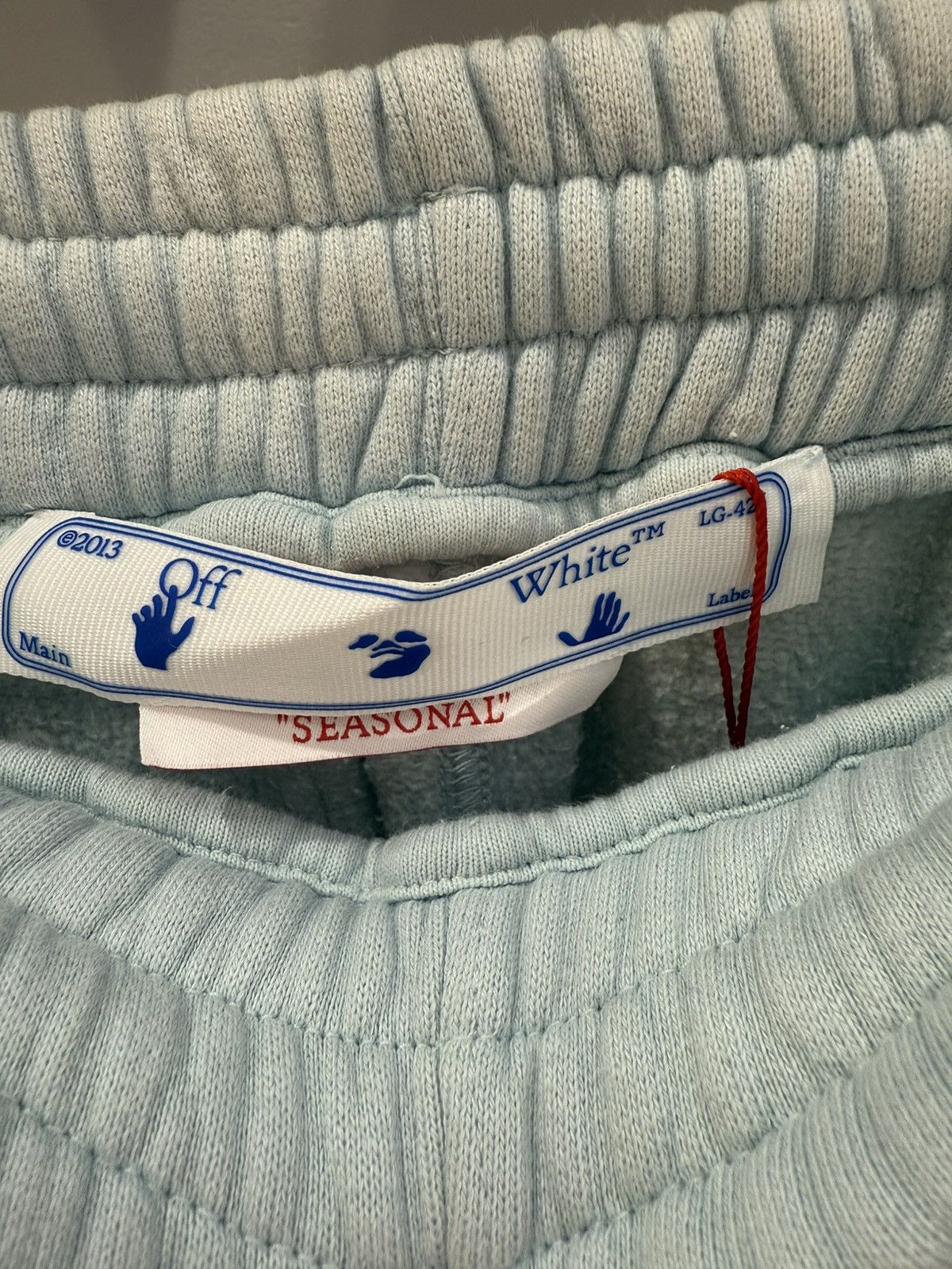 Off-White Off-White Laundry Panelled Sweatpant Baby Blue Size US 30 / EU 46 - 5 Thumbnail