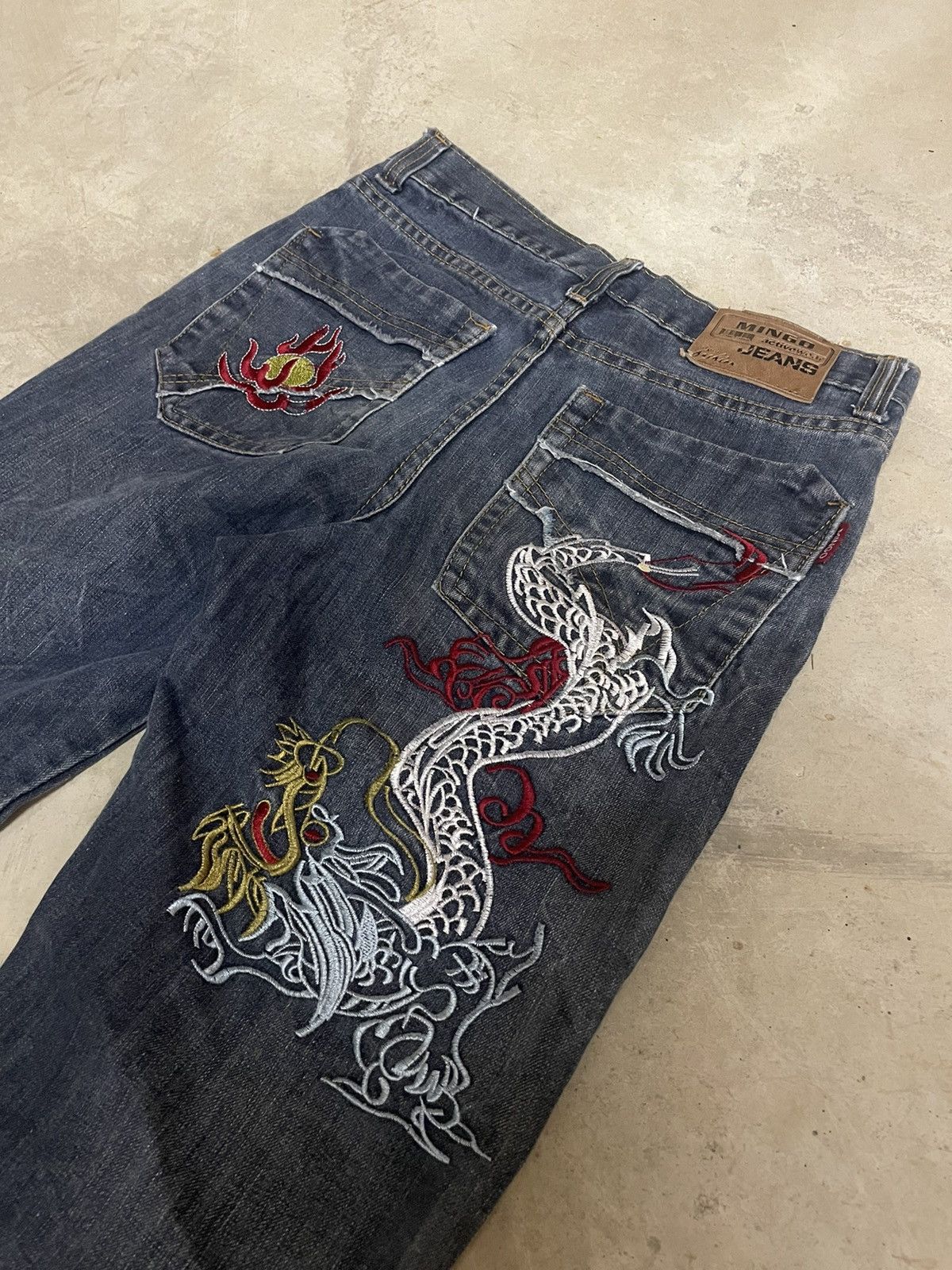 Japanese Brand Vintage Embroidered Japanese Denim Jeans Size 29" - 1 Thumbnail
