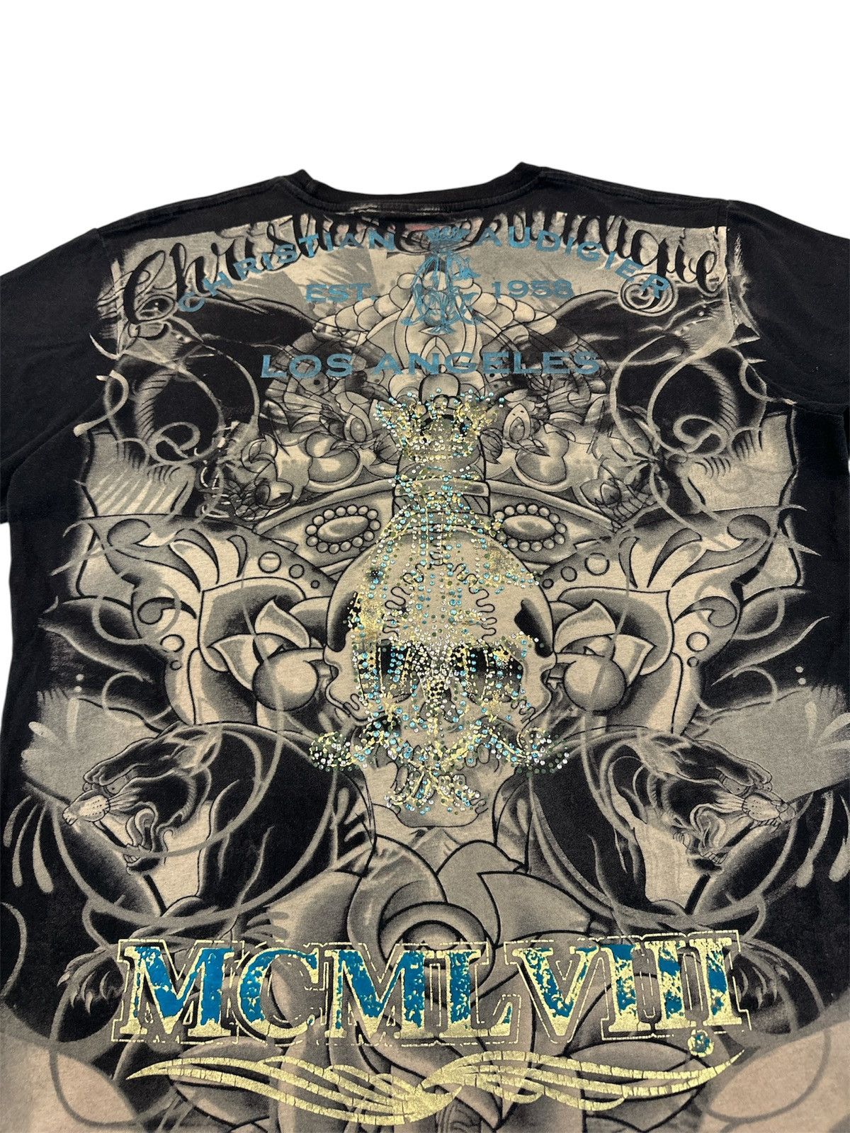 KMRii 2000s Christian Audigier Goa Lgb Beauty Beast Jnco Y2K Style Size US L / EU 52-54 / 3 - 6 Thumbnail