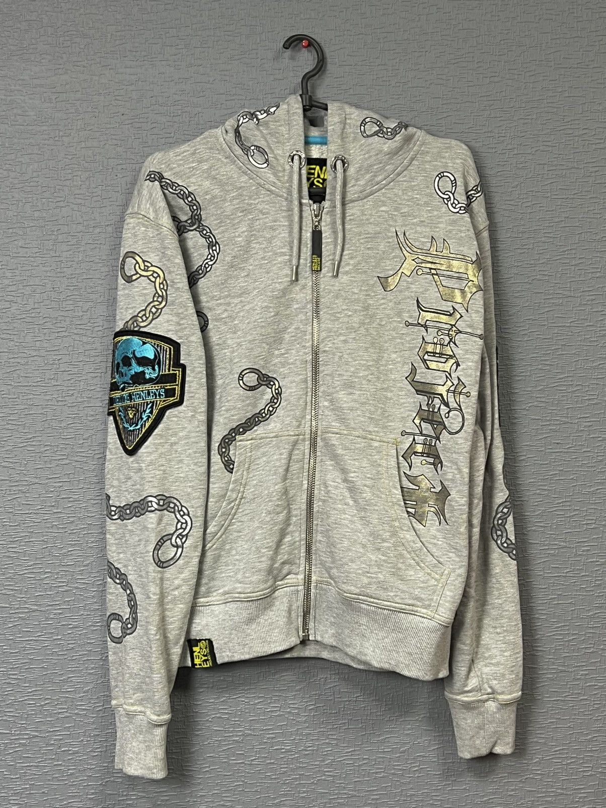 Other Affliction × Vintage Henleys Project Deluxe Big Skull Hoodie Size US L / EU 52-54 / 3 - 1 Thumbnail