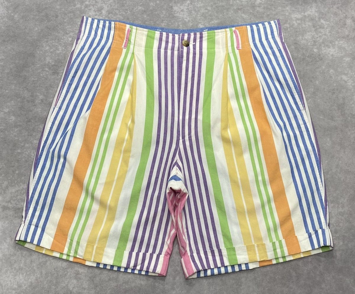 Nautica 90’s Vintage Nautica Striped Shorts Size US 36 / EU 52 - 1 Thumbnail