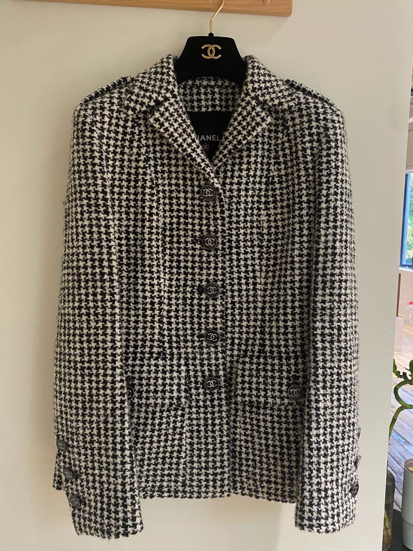 Chanel Chanel 2022 Houndstooth Tweed Jacket FR36 Size US XS / EU 42 / 0 - 1 Thumbnail