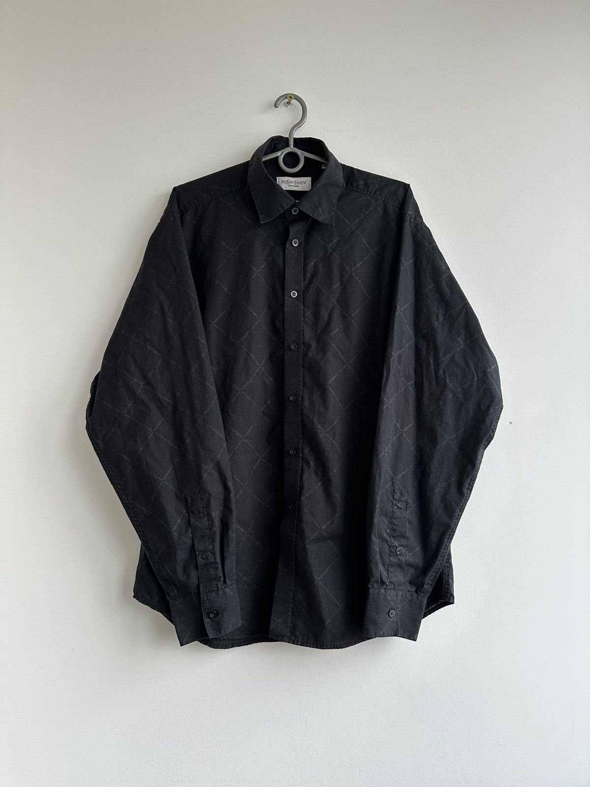 Yves Saint Laurent Vintage Yves Saint Laurent YSL Monogram Shirt Button Up Sz L Size US L / EU 52-54 / 3 - 1 Thumbnail