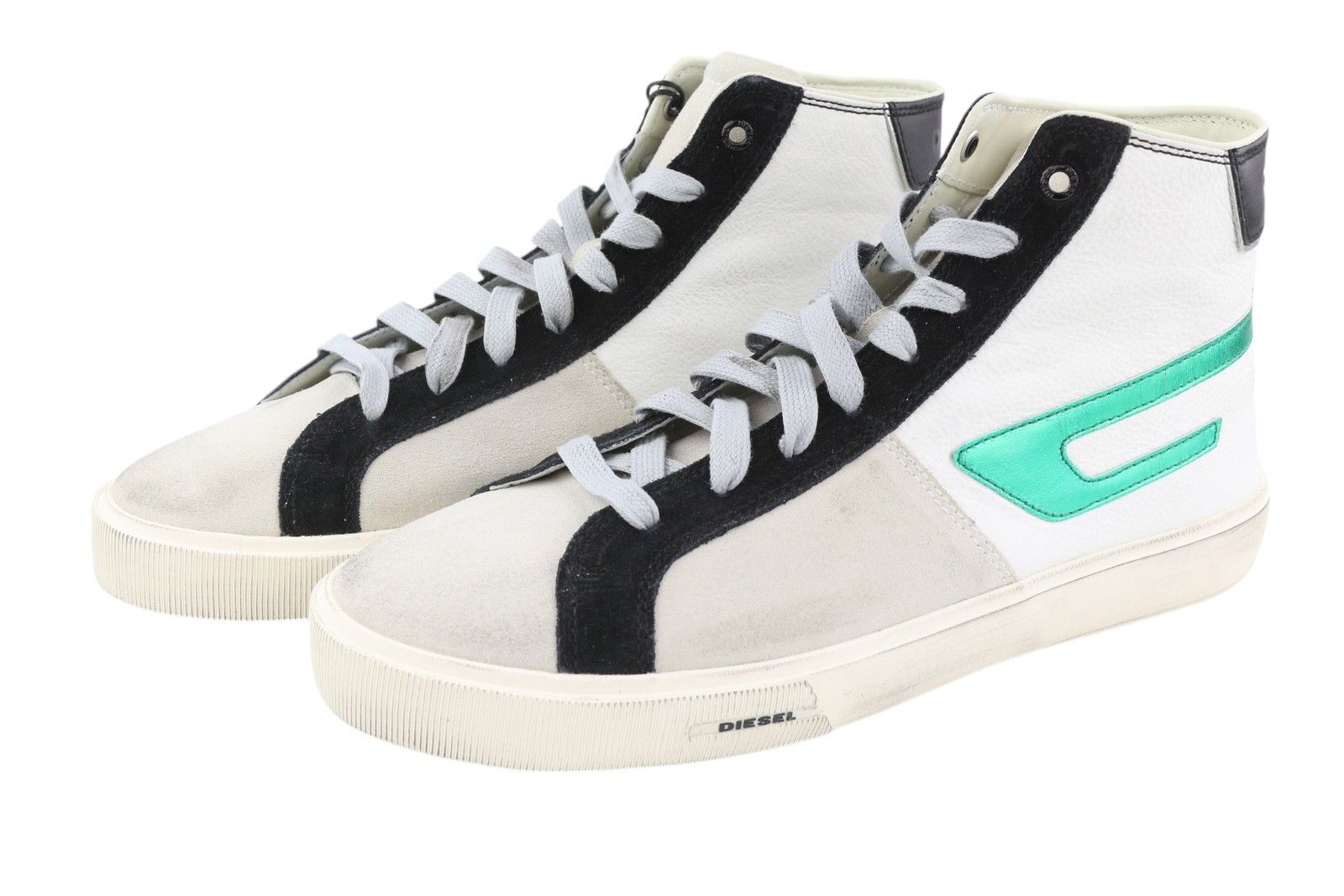 Diesel S-MYDORI ML EU44.5 White Leather High Top 41092 Size US 11.5 / EU 44-45 - 4 Thumbnail