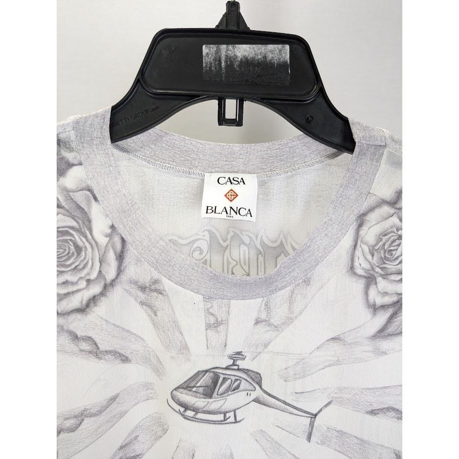 Casablanca o1rshd1 DUP / Printed Crewneck Short Sleeve Mesh Top Tattoo Size US M / EU 48-50 / 2 - 3 Thumbnail