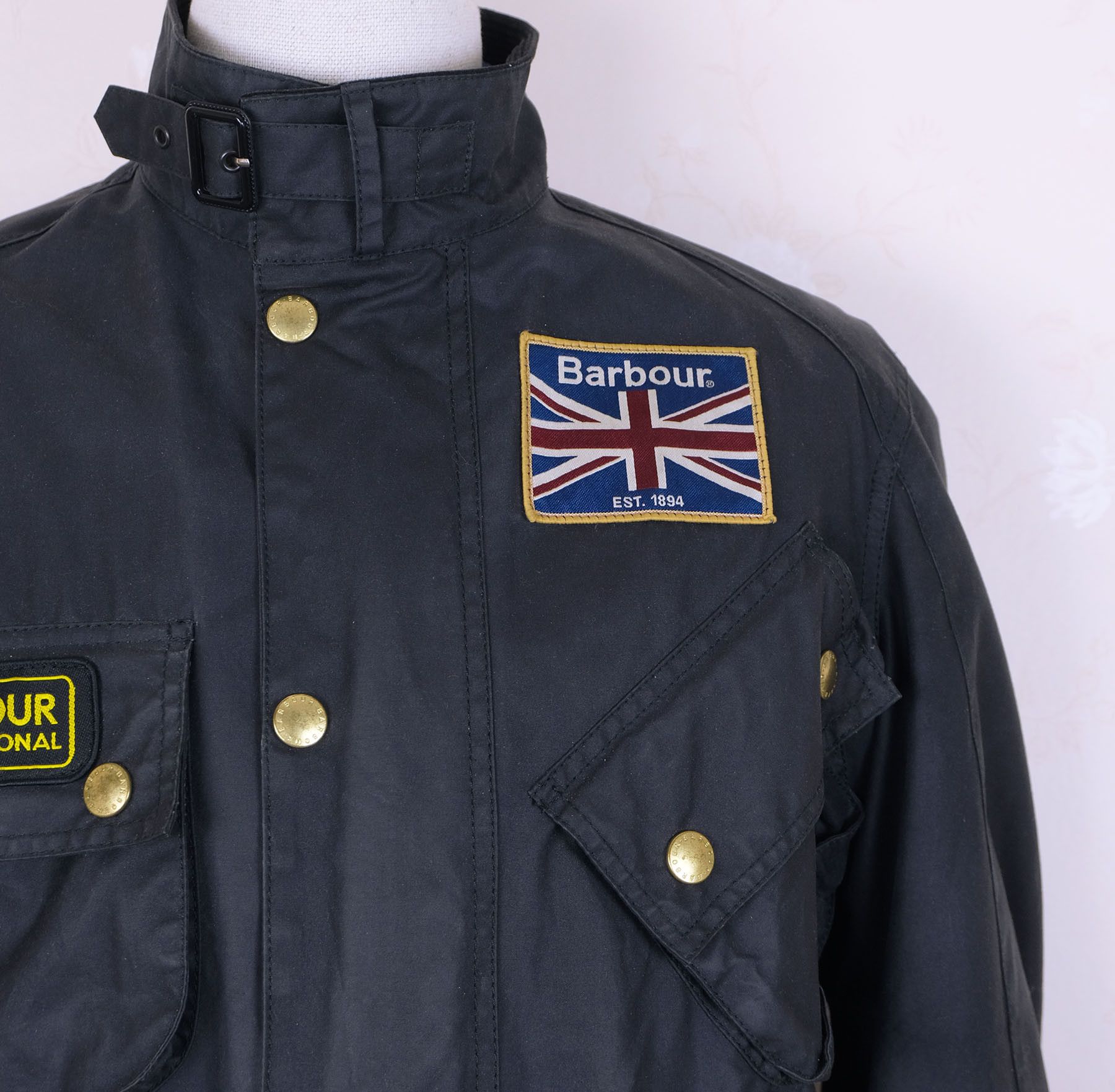 Barbour Barbour, Blue Wax Cotton Jacket, Size S, England, Model A34 Size US M / EU 48-50 / 2 - 3 Thumbnail