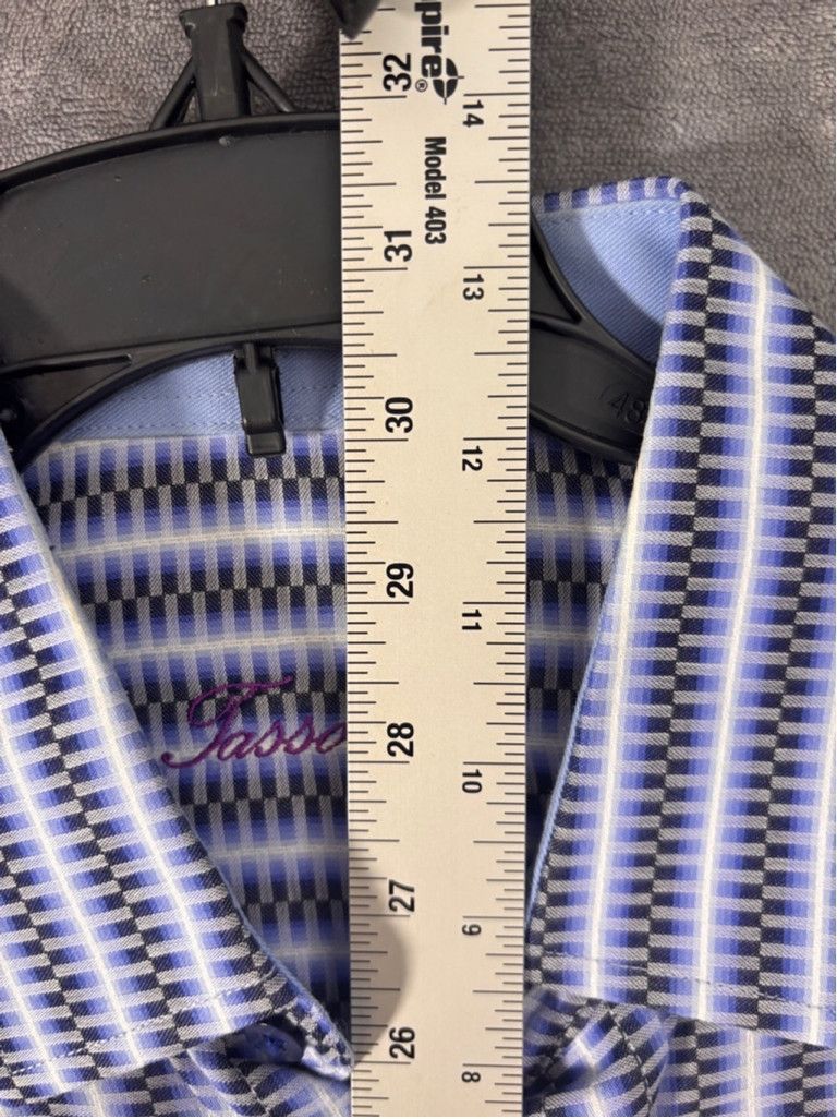 Tasso Elba Men's Tasso Elba Button Down Shirt XL Blue White Striped Size US S / EU 44-46 / 1 - 5 Thumbnail