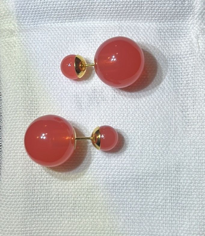 Dior Dior DIORIVIERA DIOR TRIBALES EARRINGS Coral Resin Pearl Size ONE SIZE - 3 Thumbnail