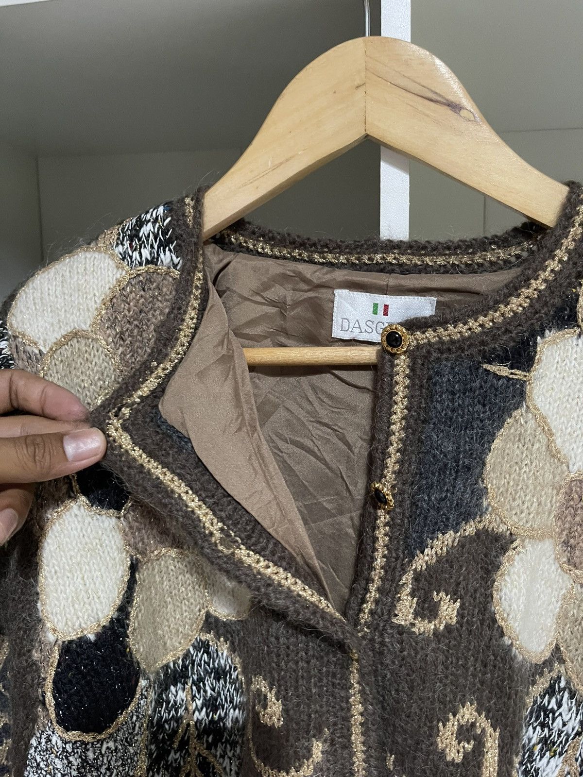 Japanese Brand Vintage Mohair Jacket Nice Design Croptop Size M / US 6-8 / IT 42-44 - 3 Thumbnail