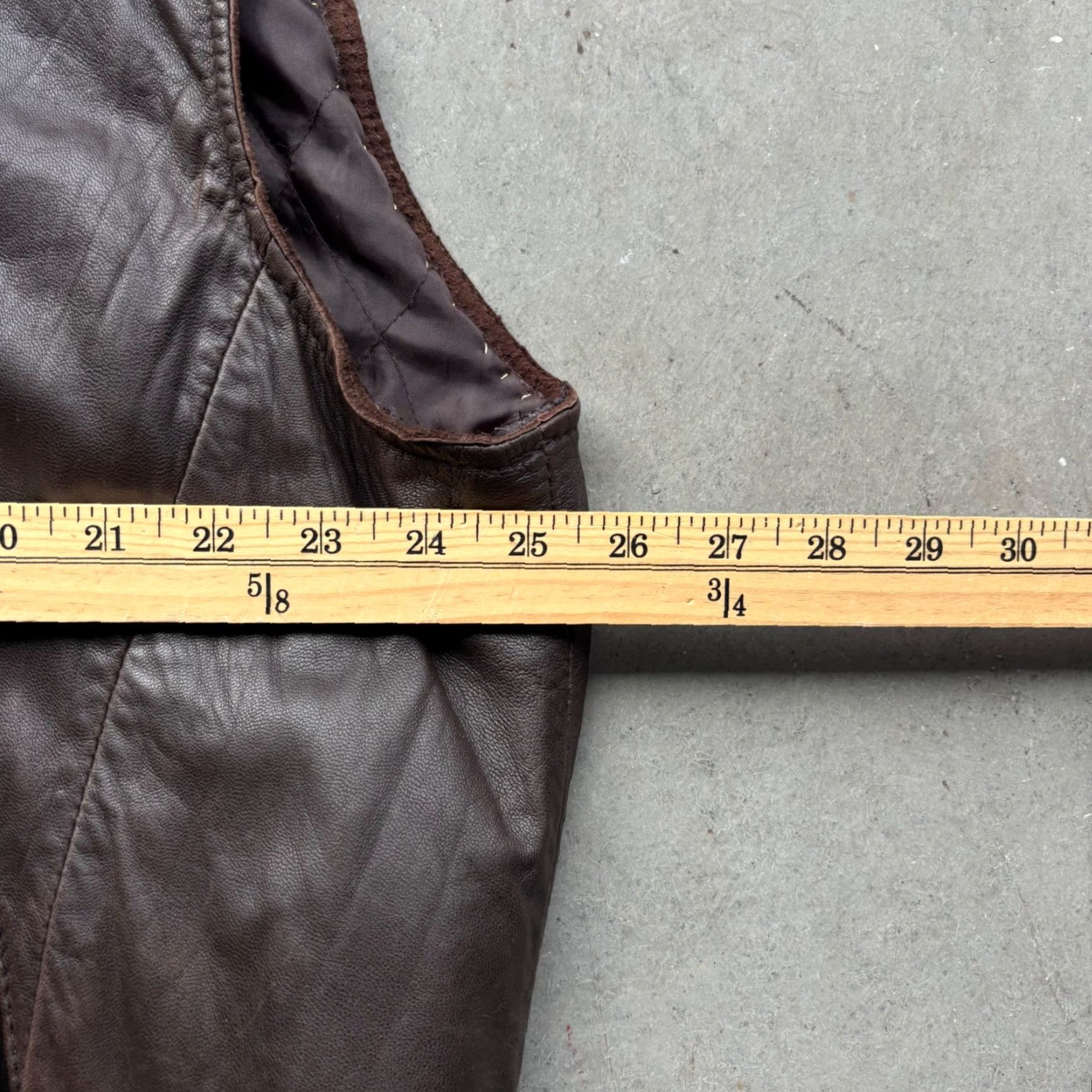 Vintage Preswick & Moore Mens Brown Leather Vest Large Full Zip Quilted Lined Vest Size US L / EU 52-54 / 3 - 3 Thumbnail