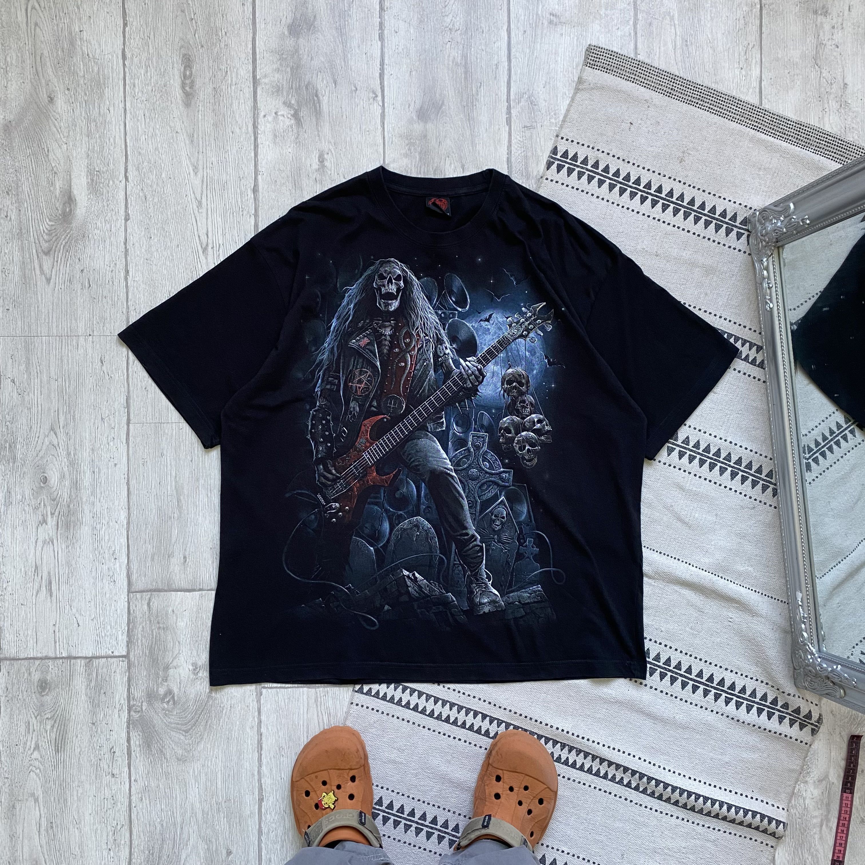 Band Tees ☠️ Vintage Skull Rock tee skeleton horror heavymetall Harley Size US XXL / EU 58 / 5 - 2 Thumbnail