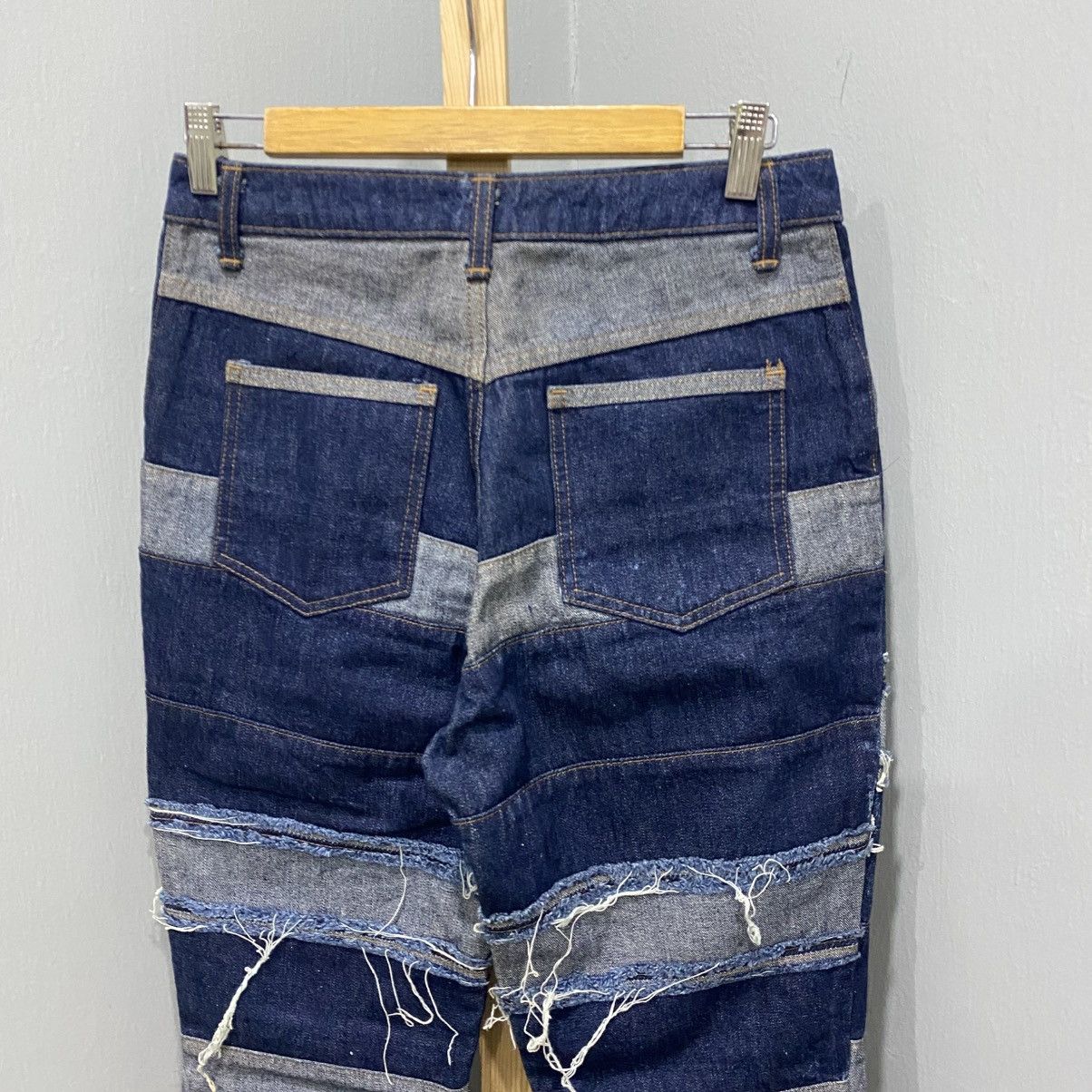 Hysteric Glamour Japanese Brand Vintage Kinky Hagi Patchwork Flare Denim Jean Size US 28 / EU 44 - 9 Thumbnail