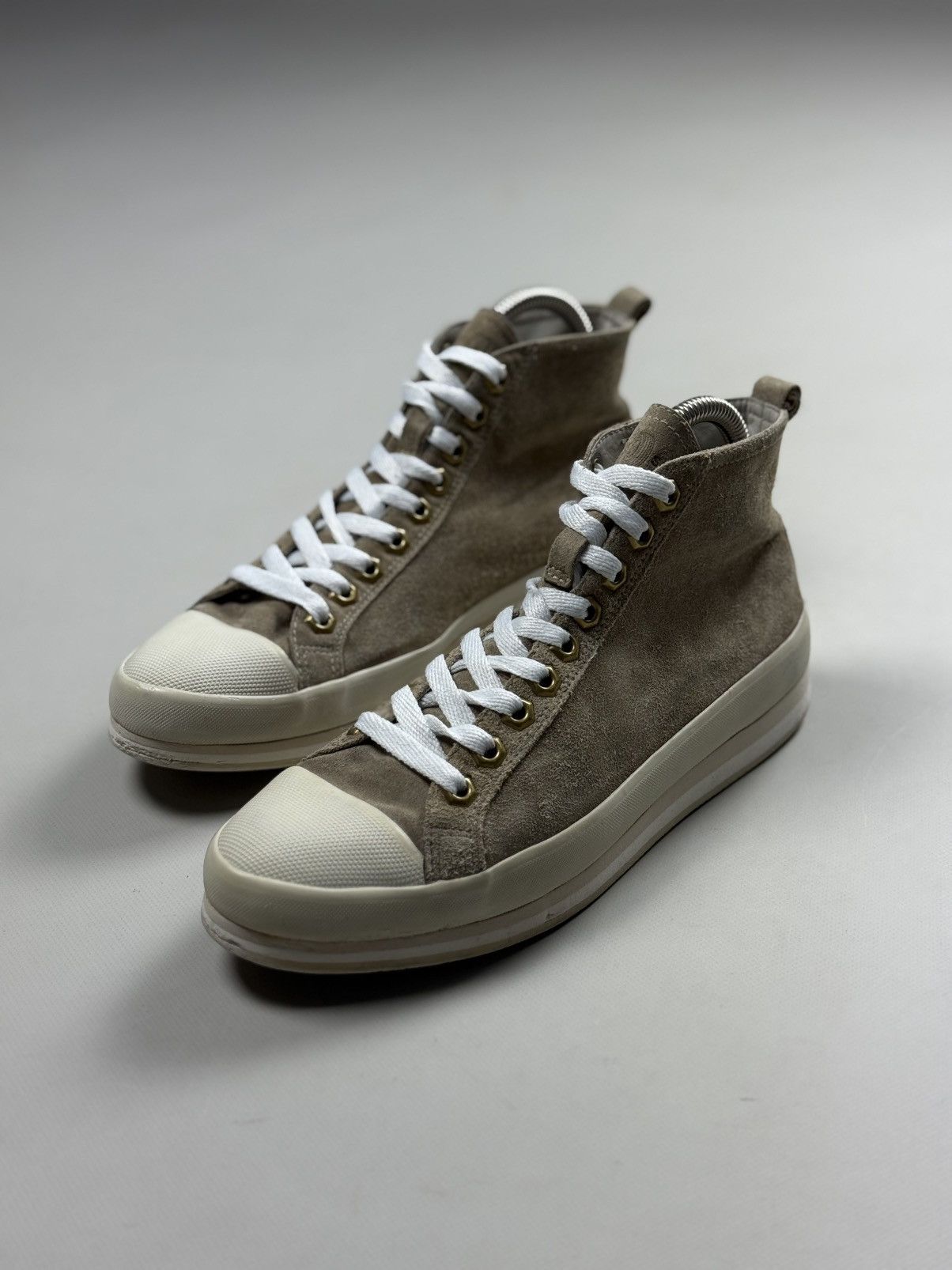 Car Shoe Car Shoe By Prada High Top Suede Lace Up Sneakers Shoes Size US 9 / IT 39 - 10 Thumbnail