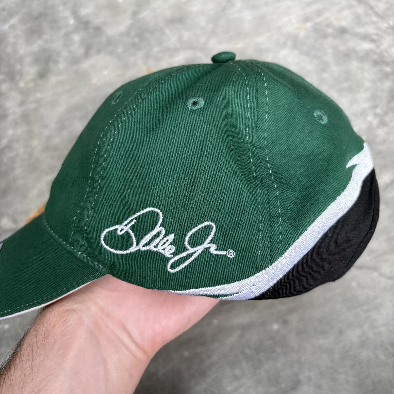 NASCAR × Vintage Vintage Y2K Dale Earnhardt Junior Fire Green NASCAR Hat Size ONE SIZE - 3 Thumbnail