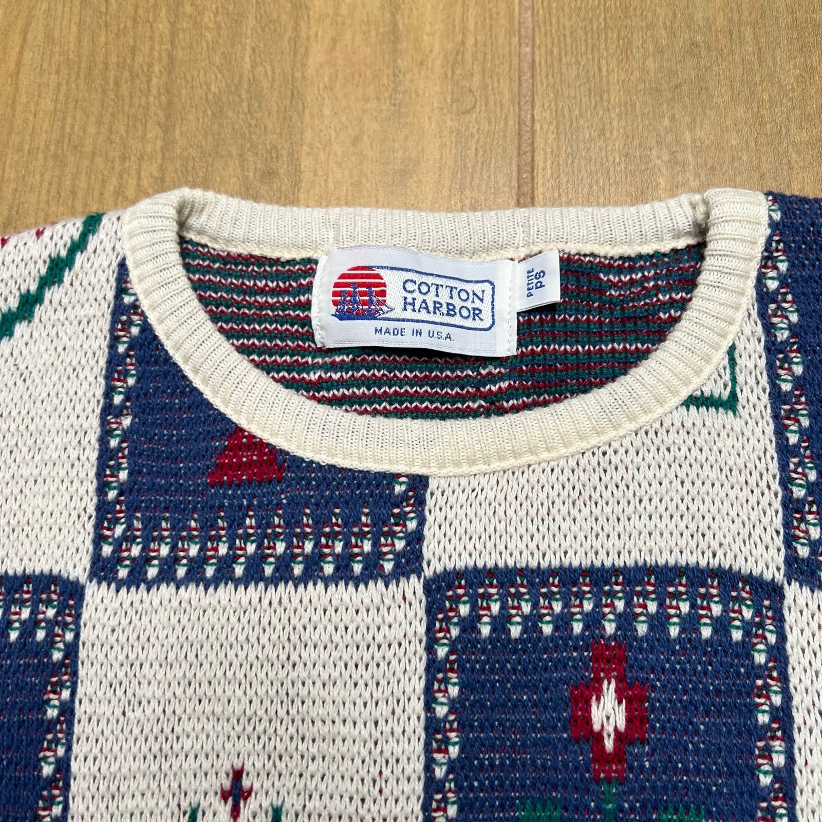 Vintage Vintage Cotton Harbor Sweater USA Made Patchwork PS women Size S / US 4 / IT 40 - 10 Thumbnail