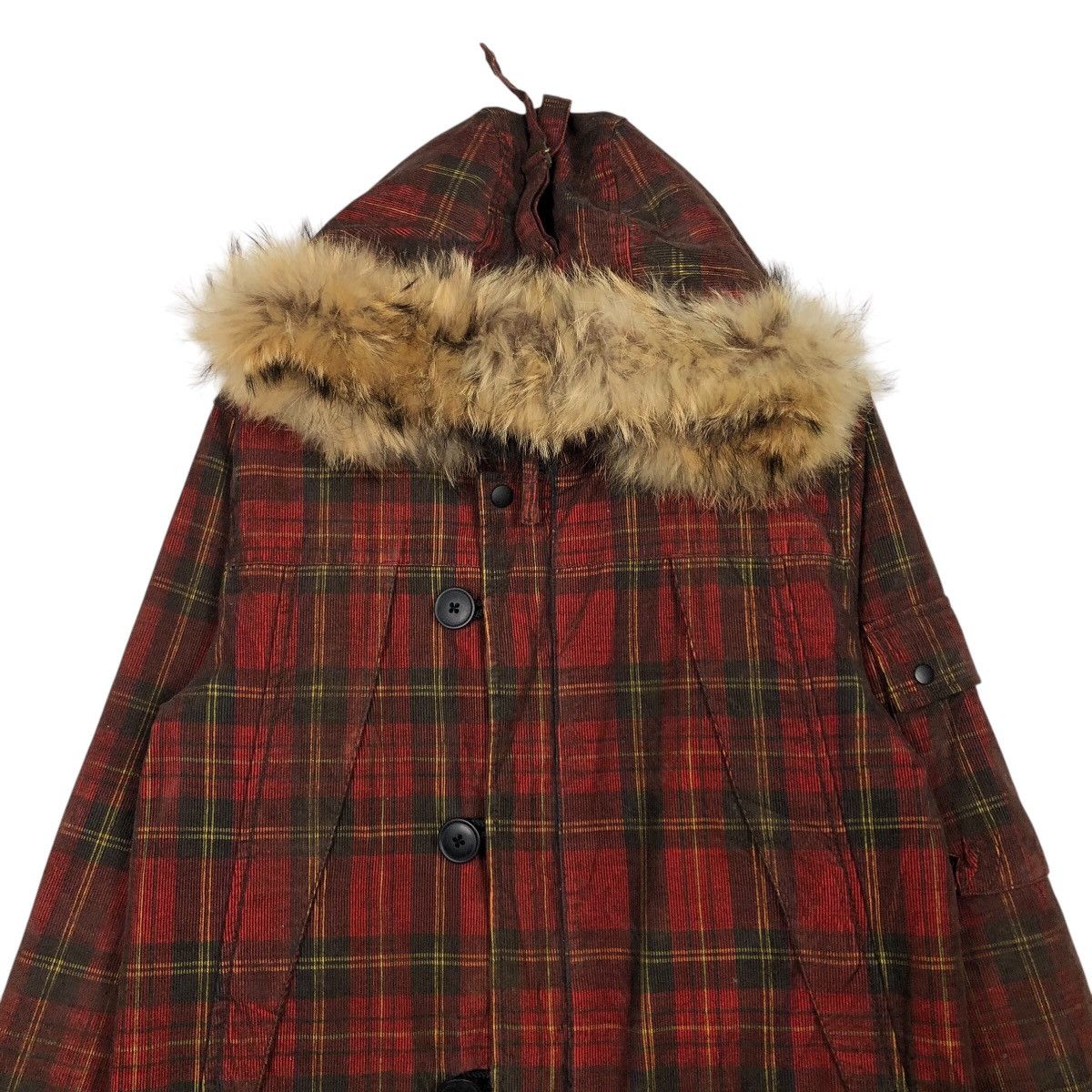 Japanese Brand 📌Vintage Biker Jacket Hiromichi Nalano Tartan Fur Hoodie Size US L / EU 52-54 / 3 - 4 Thumbnail