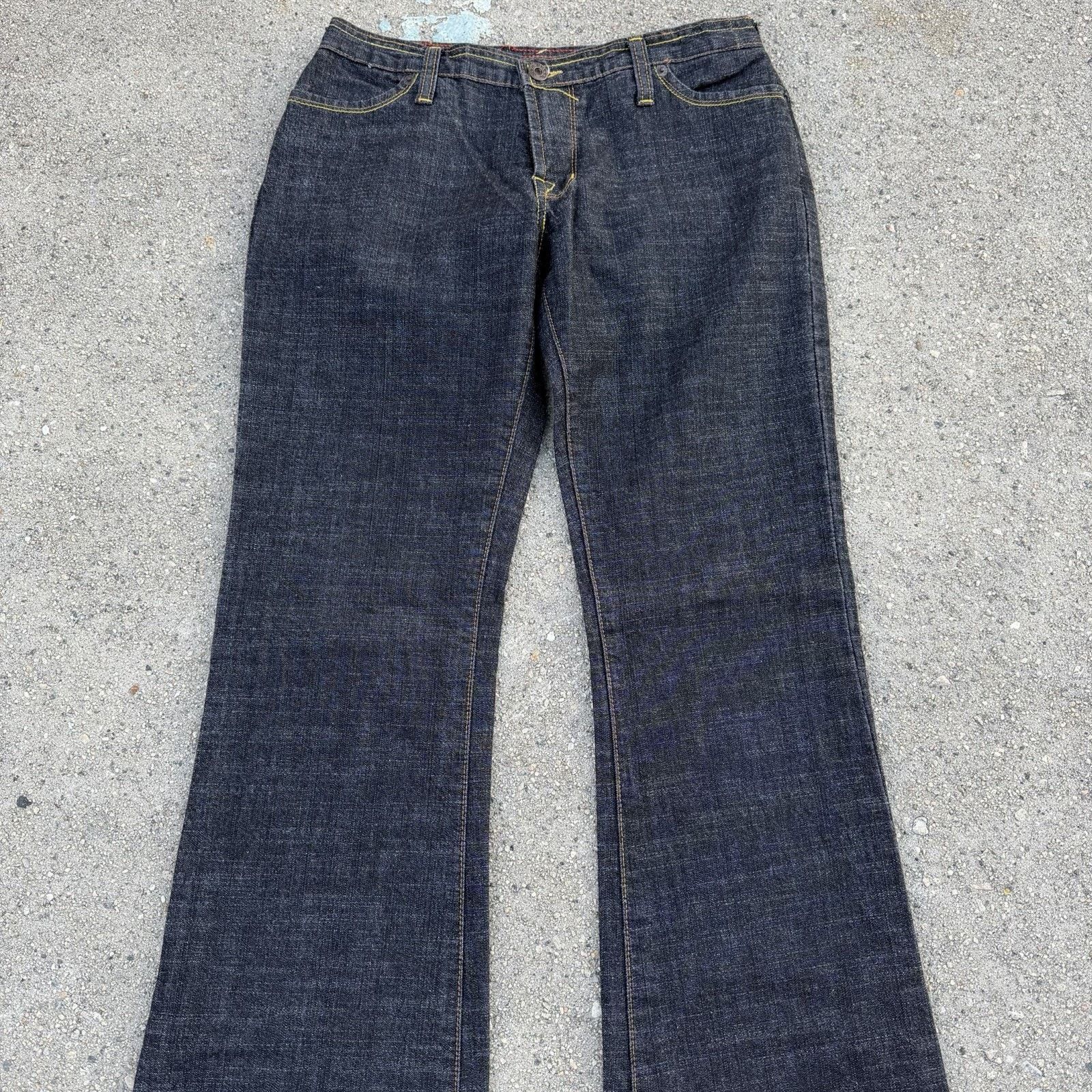 Vintage × Von Dutch Vintage Y2K Von Dutch Low Rise Bell Bottom Flare Denim Jeans Size 29" - 5 Thumbnail